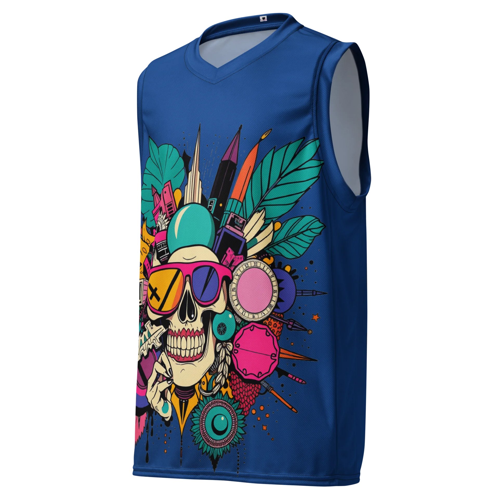 Eclectic Skull Vision All-Over Basketball Jersey product image (1)