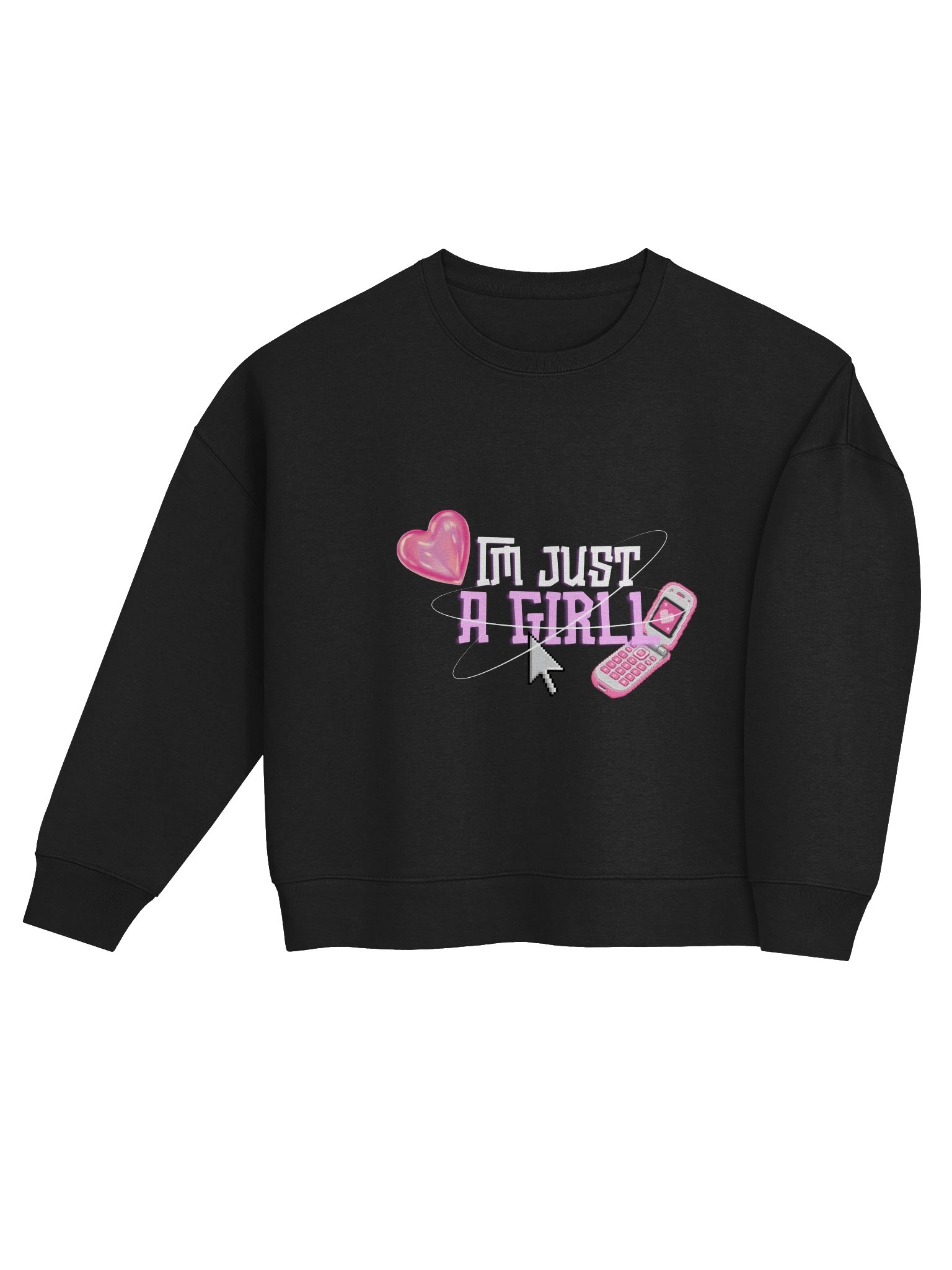 I’m Just A Girl Heart Phone Sweatshirt product image (4)