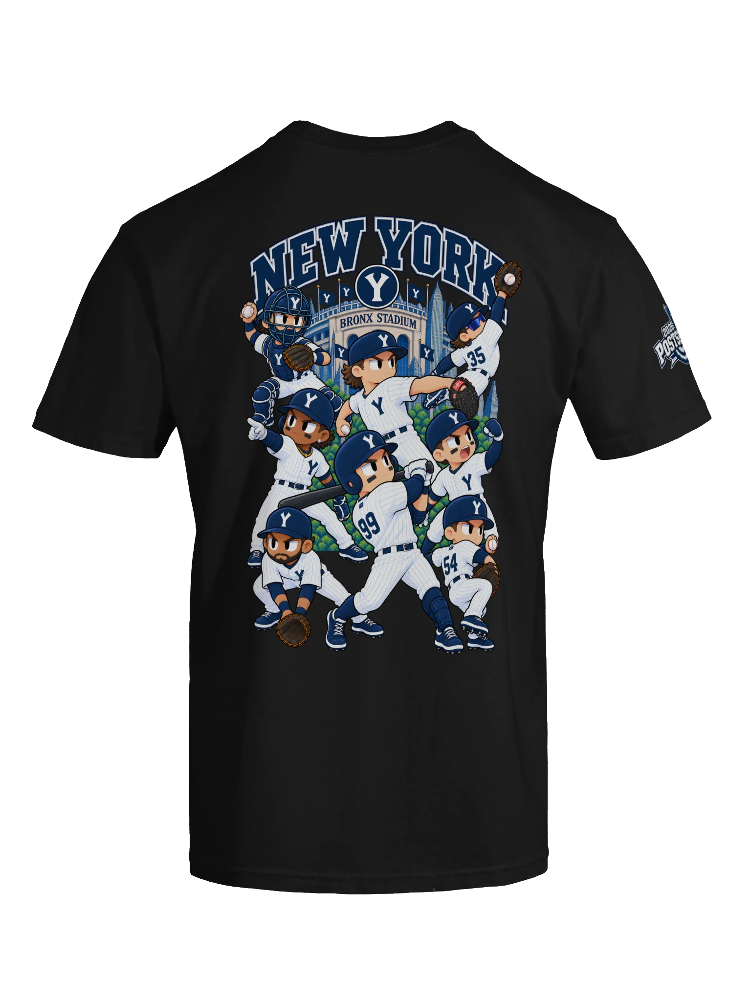 New York Bronx Baseball 2026 "Postseason" Animated Player Back Print T-Shirt product image (11)