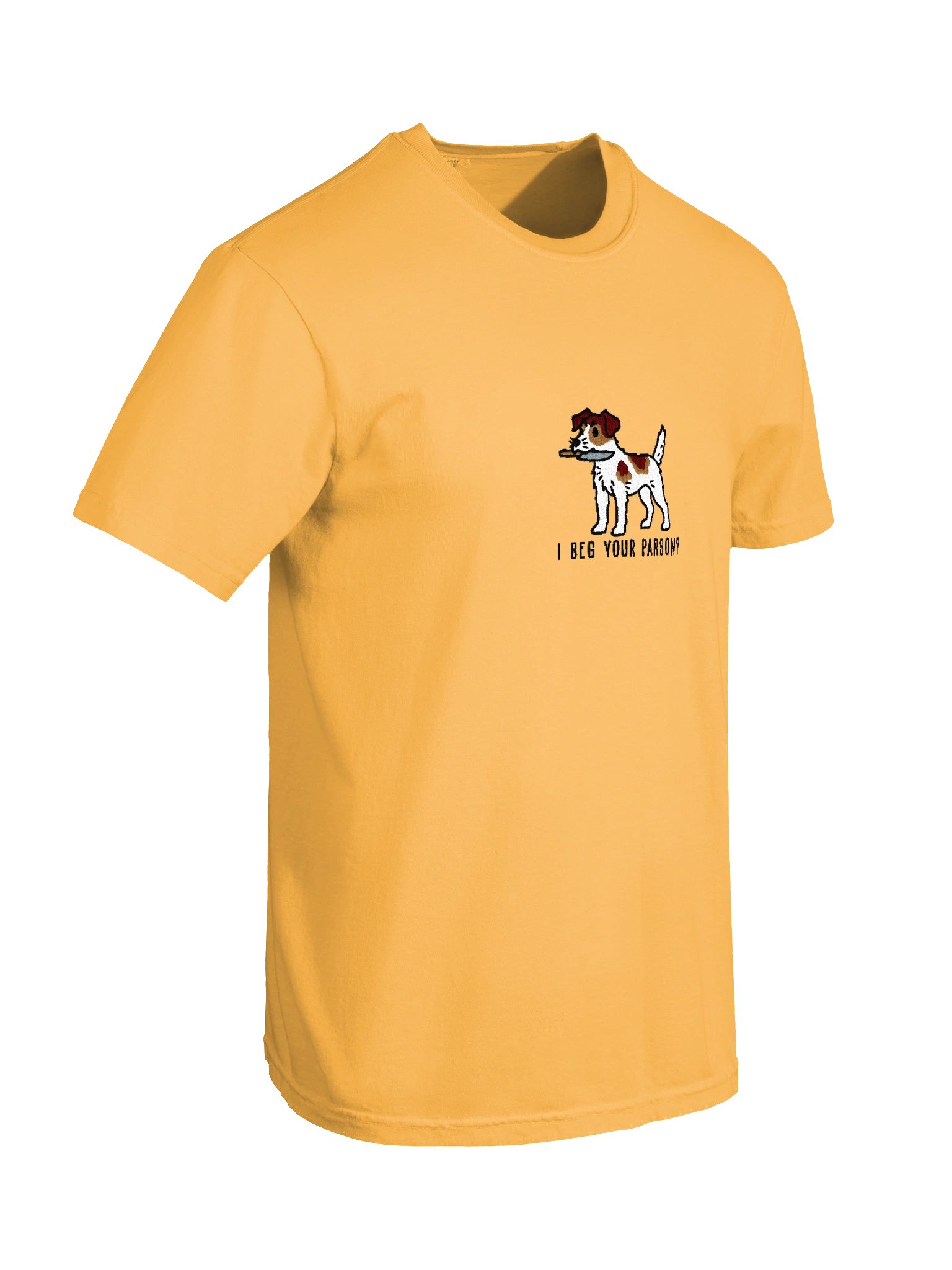 I Beg Your Parson? Funny Chibi-Style Embroidered T-Shirt for Parson Russell Terrier(Sable & White) Owners product image (10)