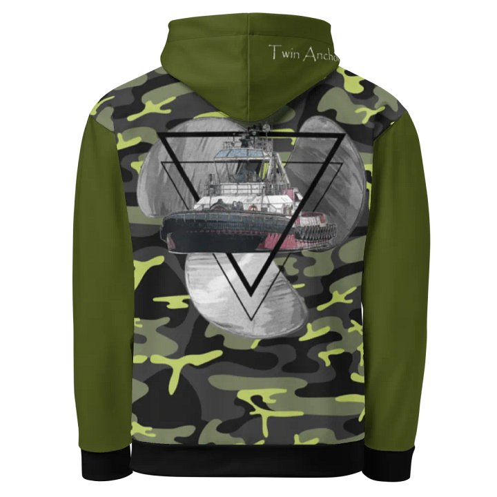 3 Prop - T & Tug Athena (Green & Camouflage) – Performance Marine Wear | Twin Anchor Apparel North Current Line product image (1)
