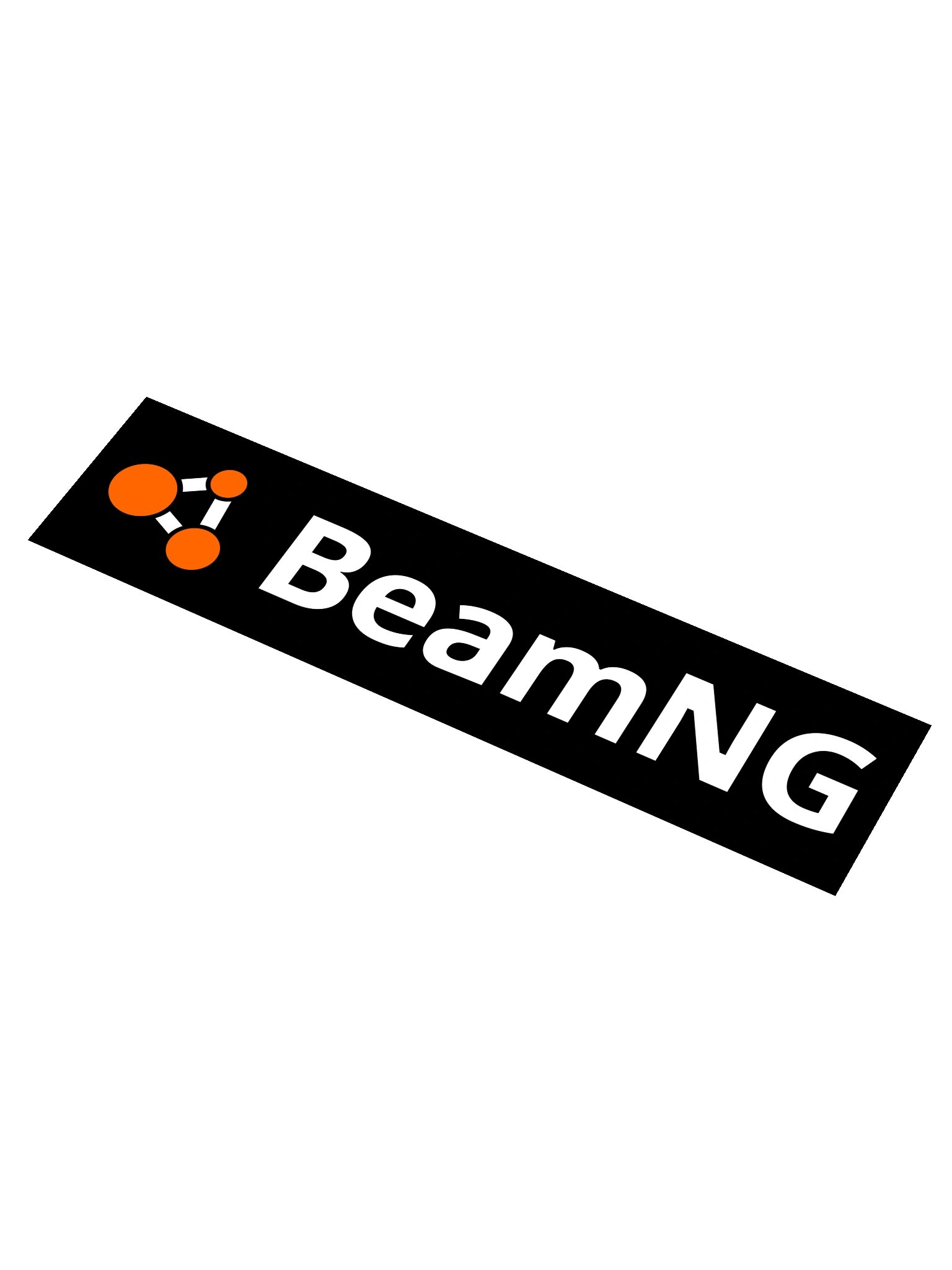 BeamNG Logo XL Sticker (White) product image (1)
