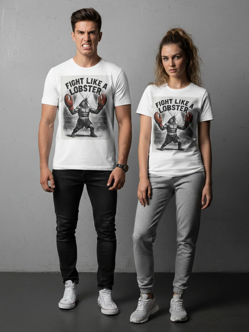 Lobster Boxer T-Shirt | Vintage Boxing Lobster Graphic Tee product image (3)