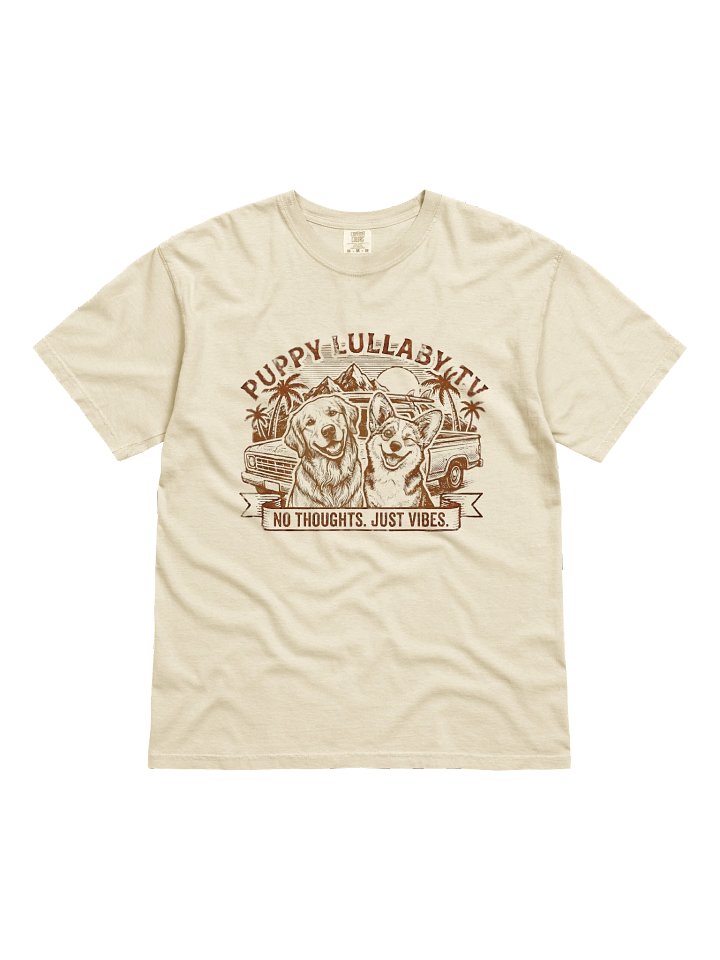 Golden Retriever & Corgi "No Thoughts Just Vibes" T-Shirt – Comfort Colors Heavyweight Premium Cotton Tee product image (2)