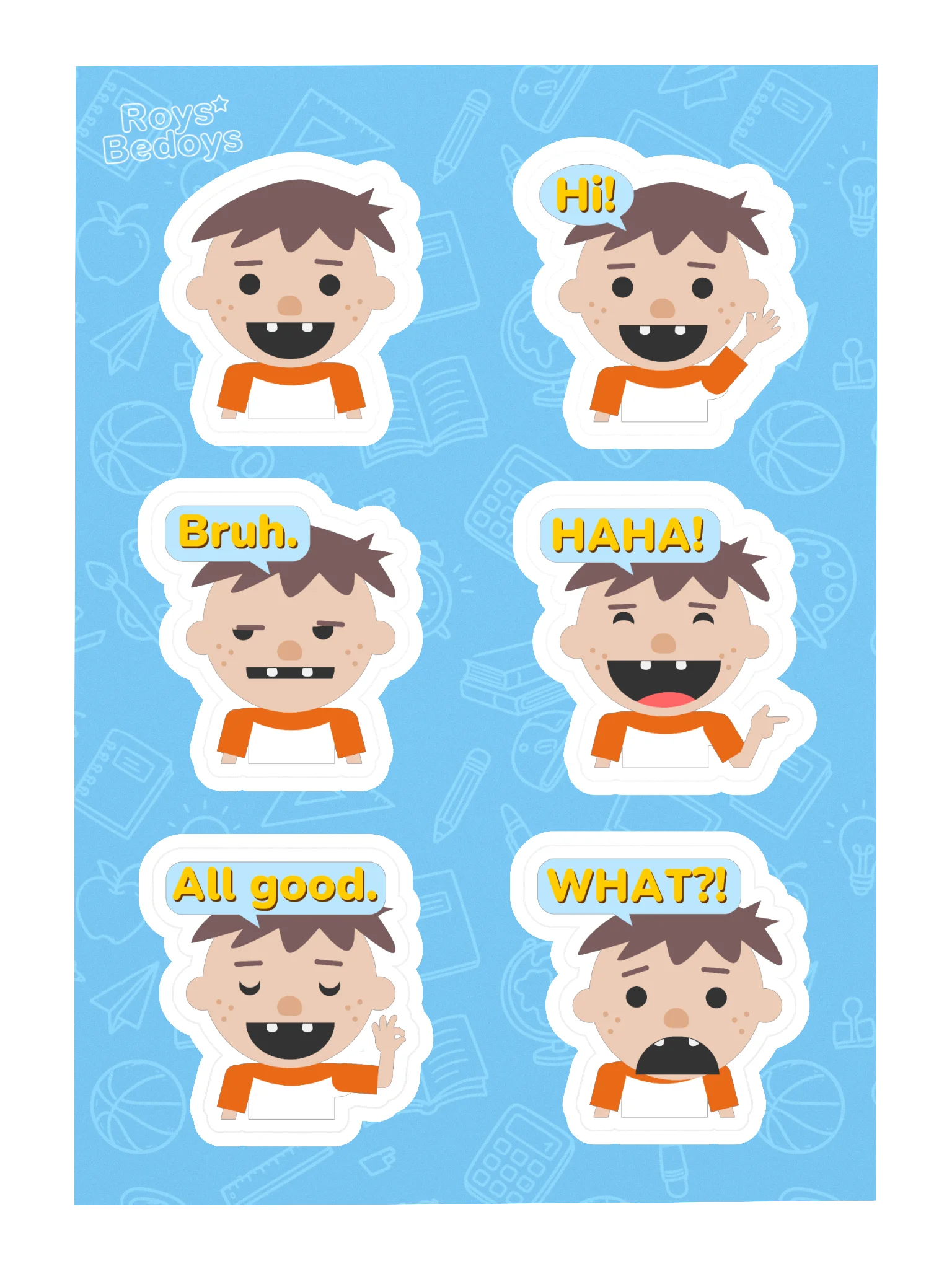 Roys Bedoys Emoji Sticker Sheet product image (3)
