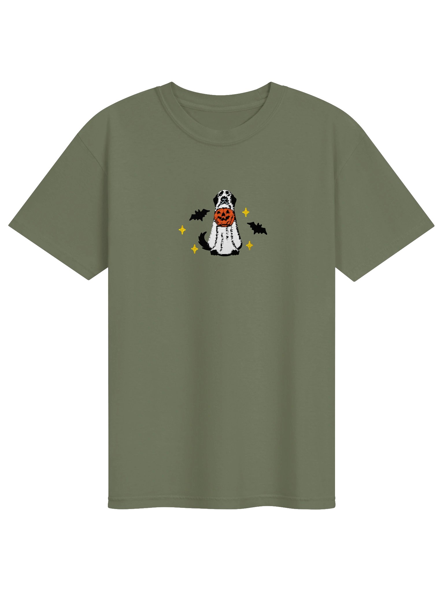 Halloween Flat-Coated Retriever(Black) Embroidered T-Shirt product image (9)
