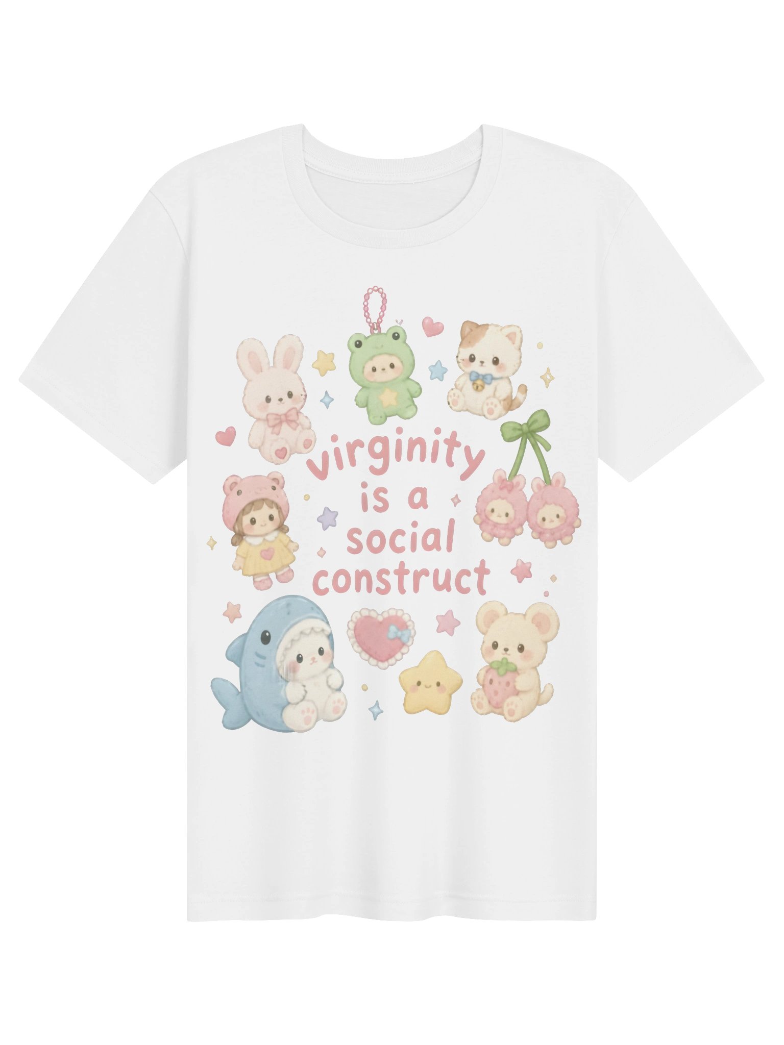 Virginity Is A Social Construct Tee | Kawaii Feminist Graphic Tee product image (2)