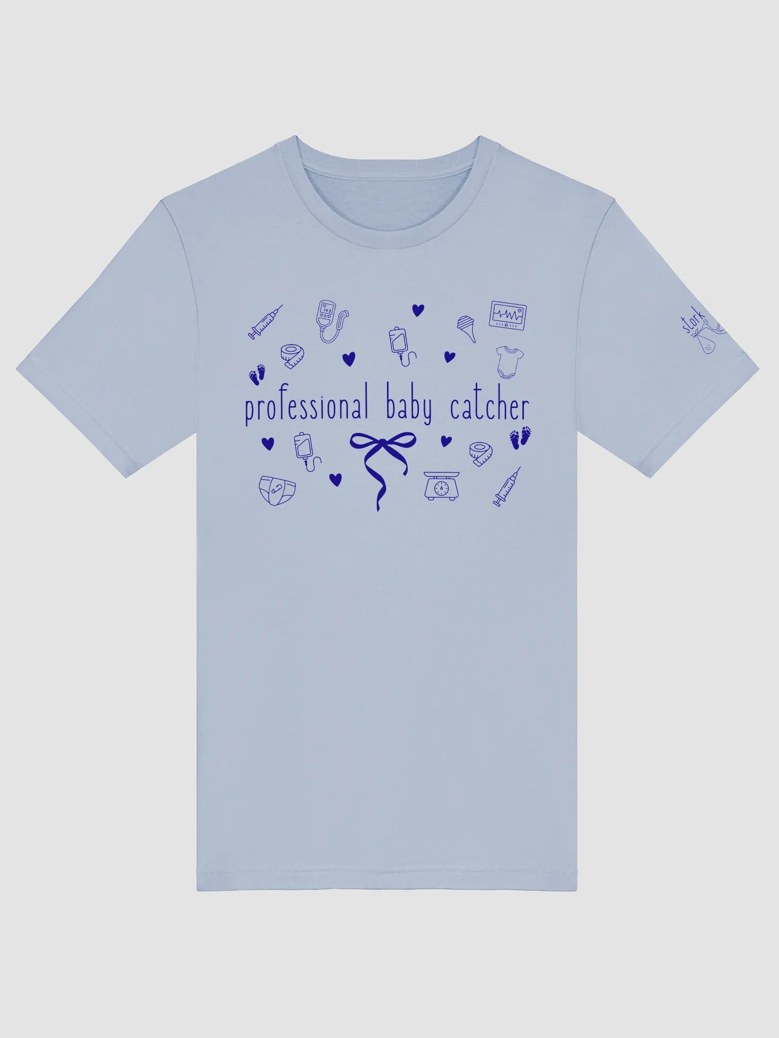 baby catcher (blue font tee) product image (1)