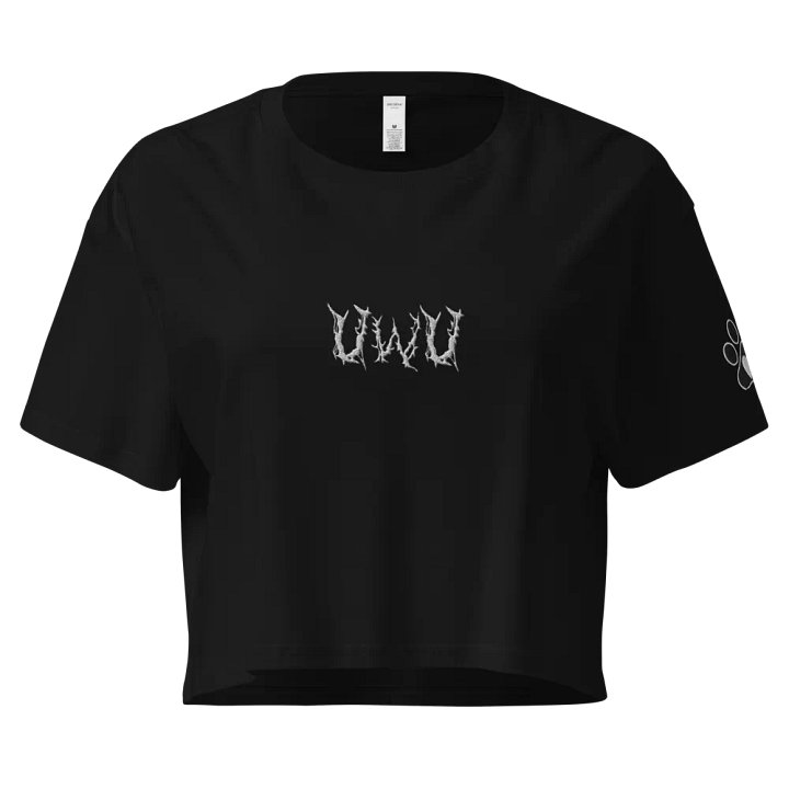 Embroidered Metal UwU Cropped T-Shirt product image (1)