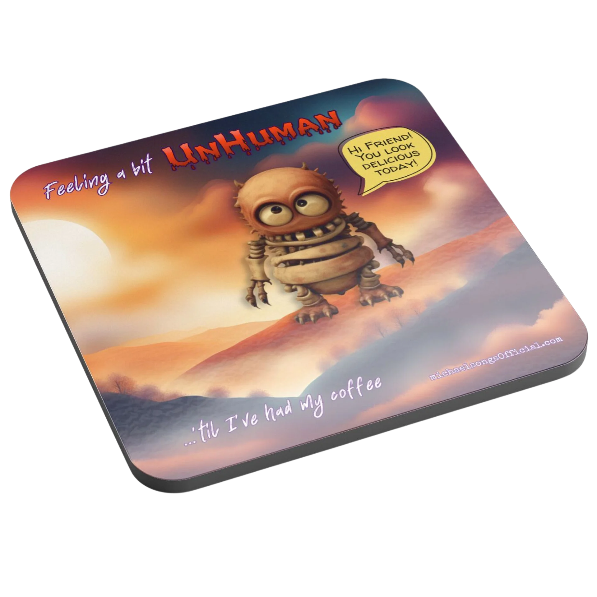 cork coaster w/UnHuman creature product image (1)