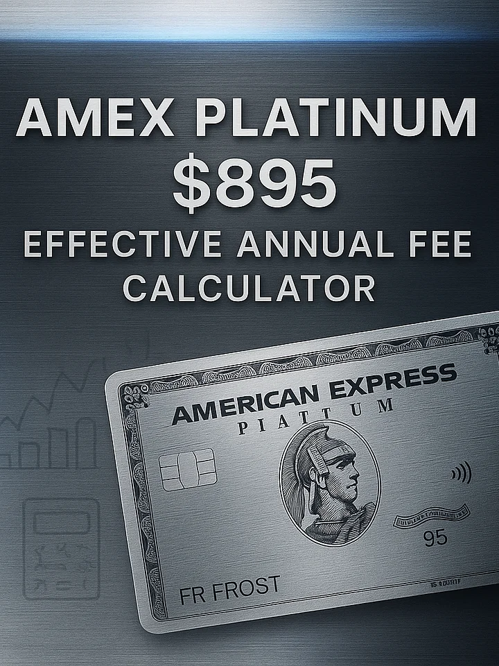 FREE: Amex Platinum $895 Effective Annual Fee Calculator product image (1)