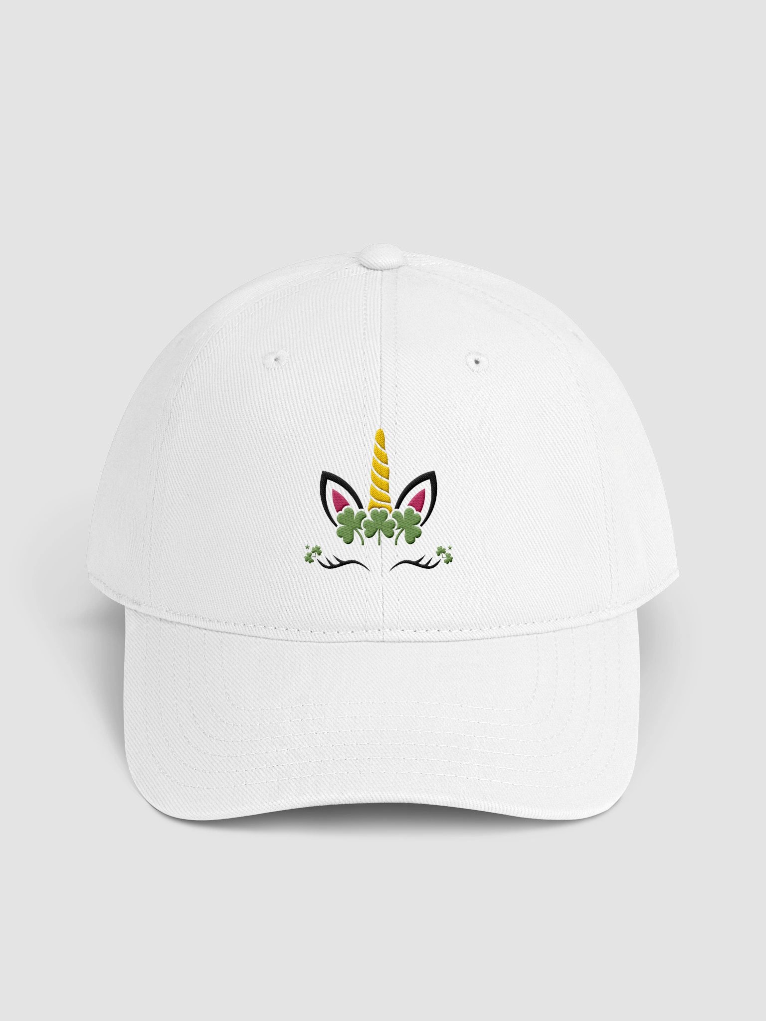 Irish Unicorn 🦄 Basic Baseball Cap White product image (1)