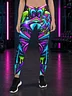 Neon Graffiti Symmetry Leggings
