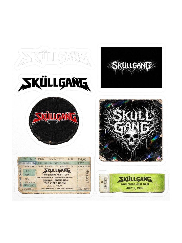 Sküllgang Kiss Cut Concert Sticker Collection product image (1)