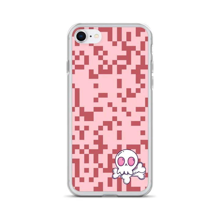 Pixelated Skull Pink iPhone® Case product image (24)