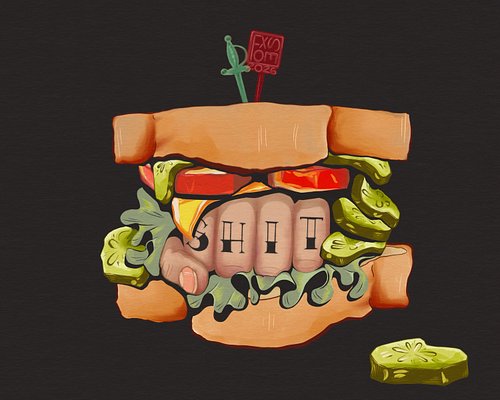 I swear I started this in June but I finishing it now seemed appropriate. 
.
.
.
#foodillustrations #digitalart #knucklesandw...