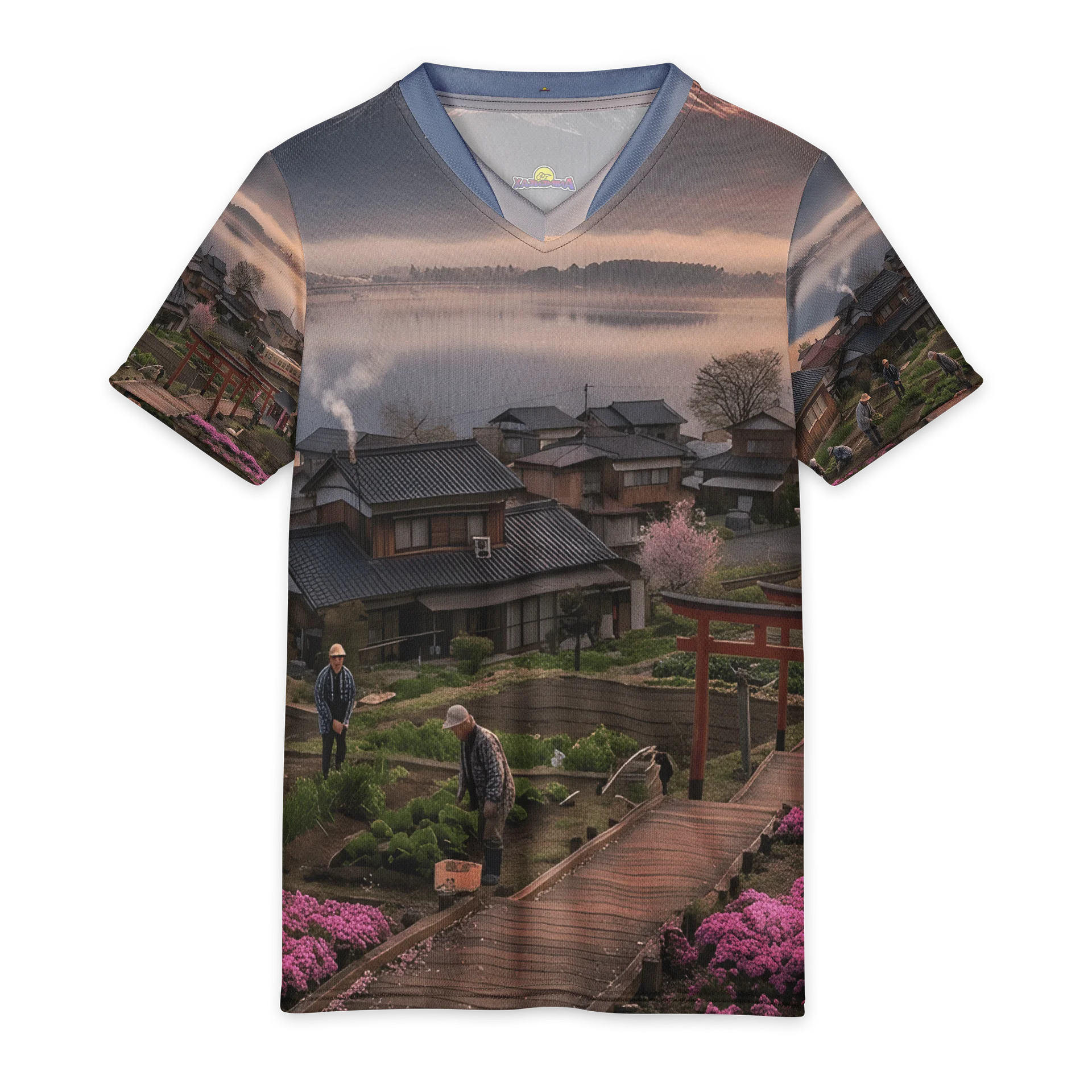 Mount Fuji & Japanese Village Youth Recycled Sports Jersey | UPF50+ Activewear product image (1)