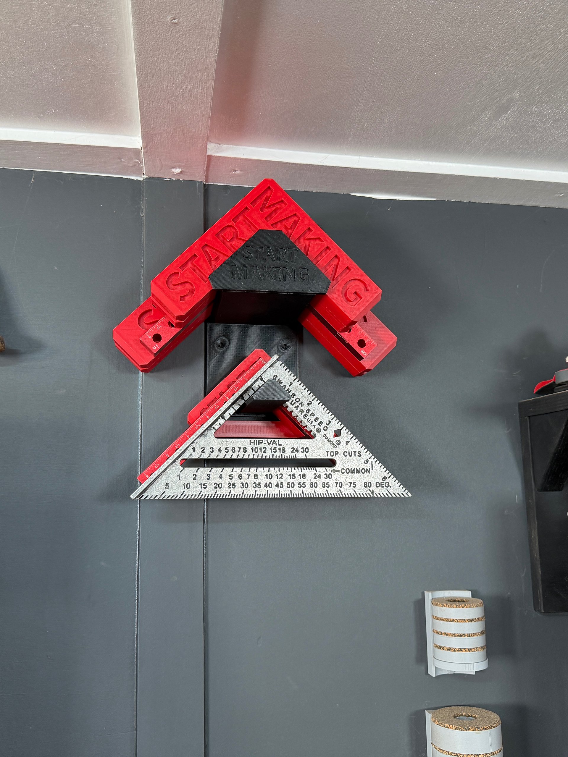 Wall and Ceiling Tool Storage Brackets, 3D Print File STL Bundle. product image (6)