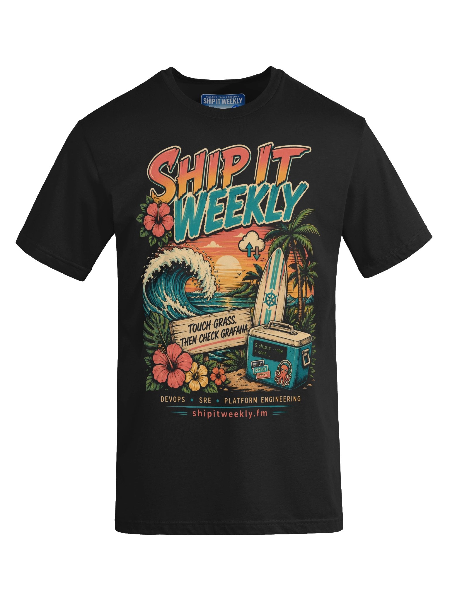 Touch Grass, Then Check Grafana | Ship It Weekly DevOps Tee product image (5)