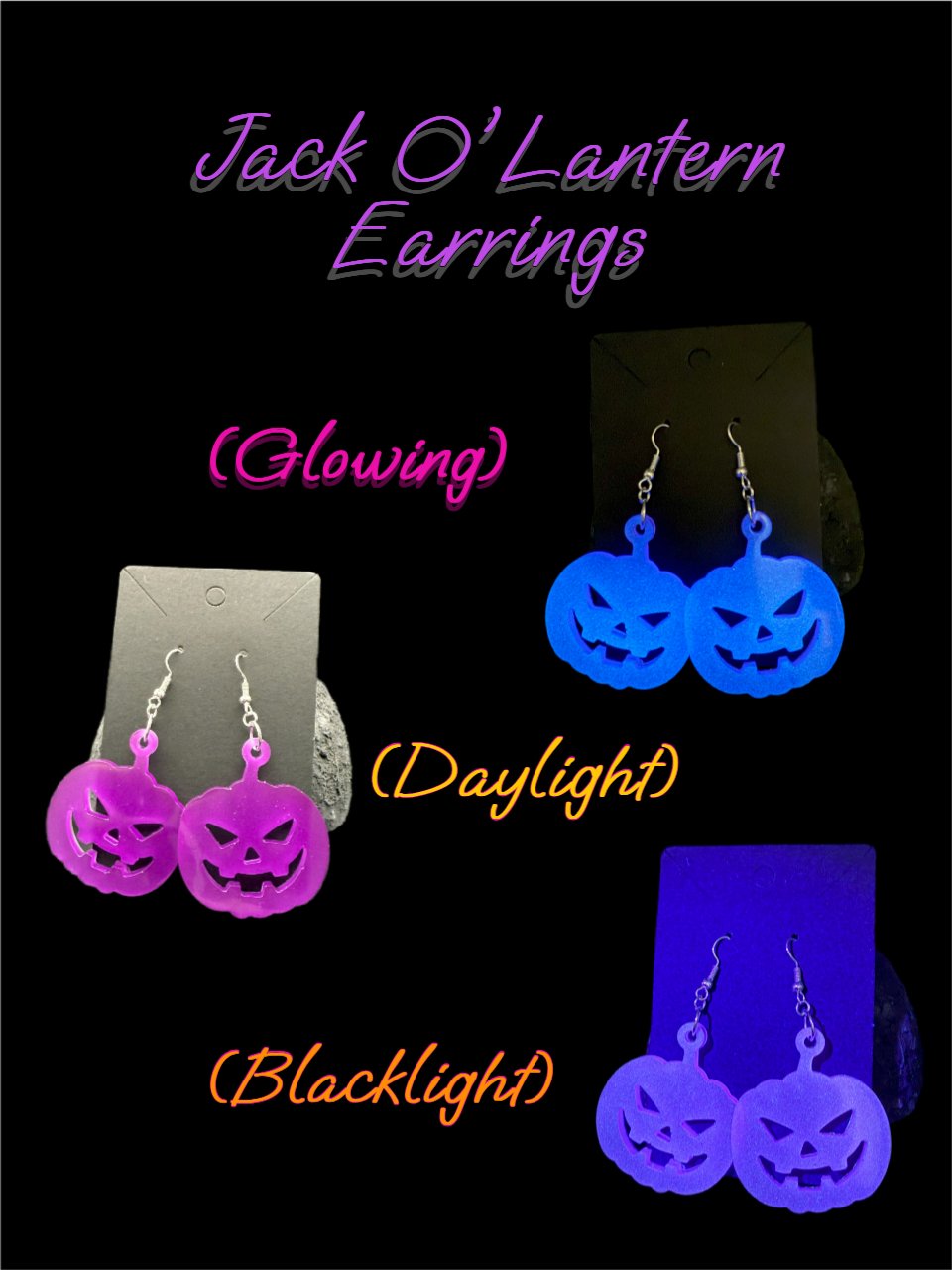 Resin Earings - Jackolantern's product image (1)