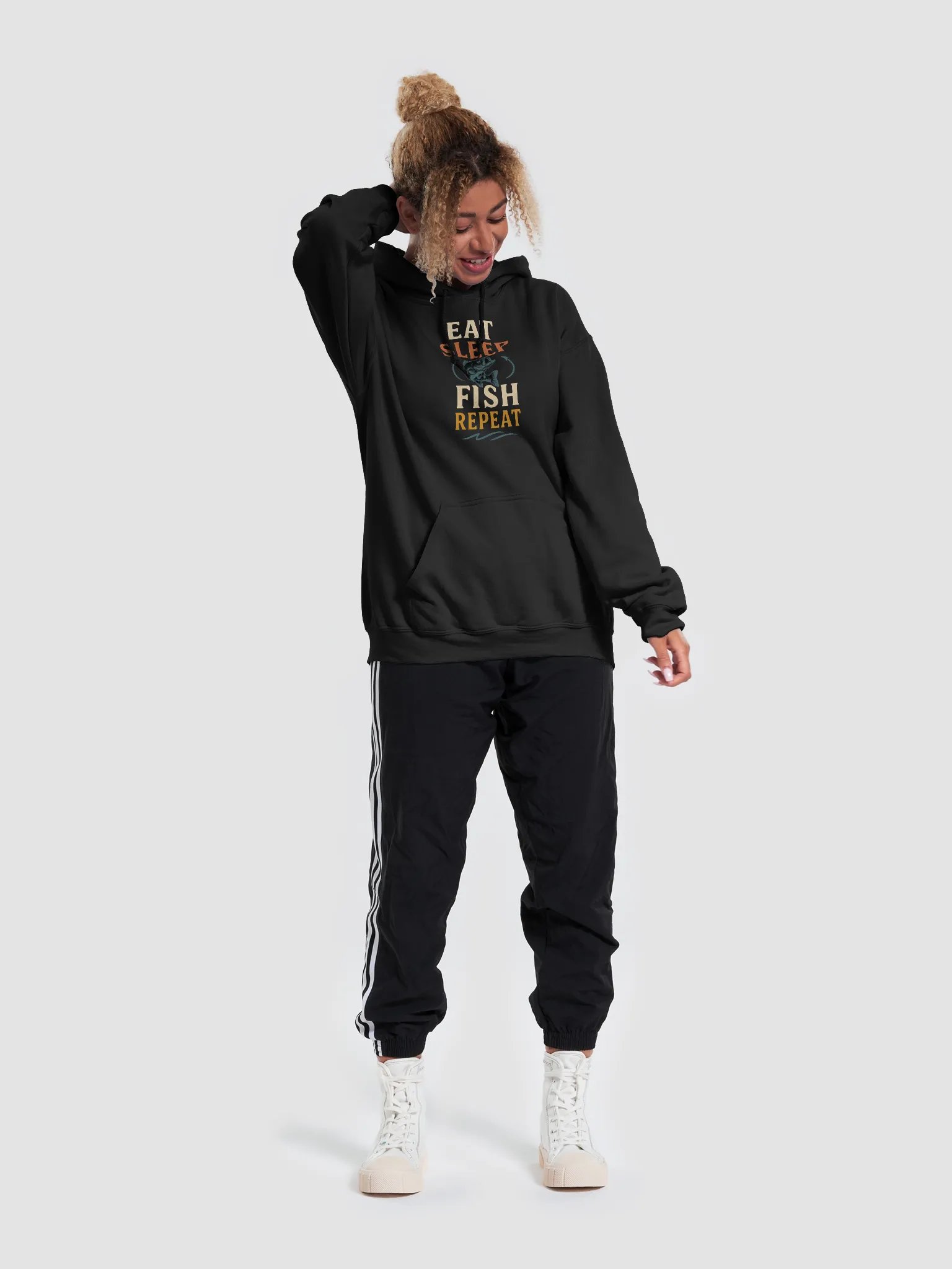 Fishing Hoodie – Eat Sleep Fish Repeat Graphic Pullover product image (14)