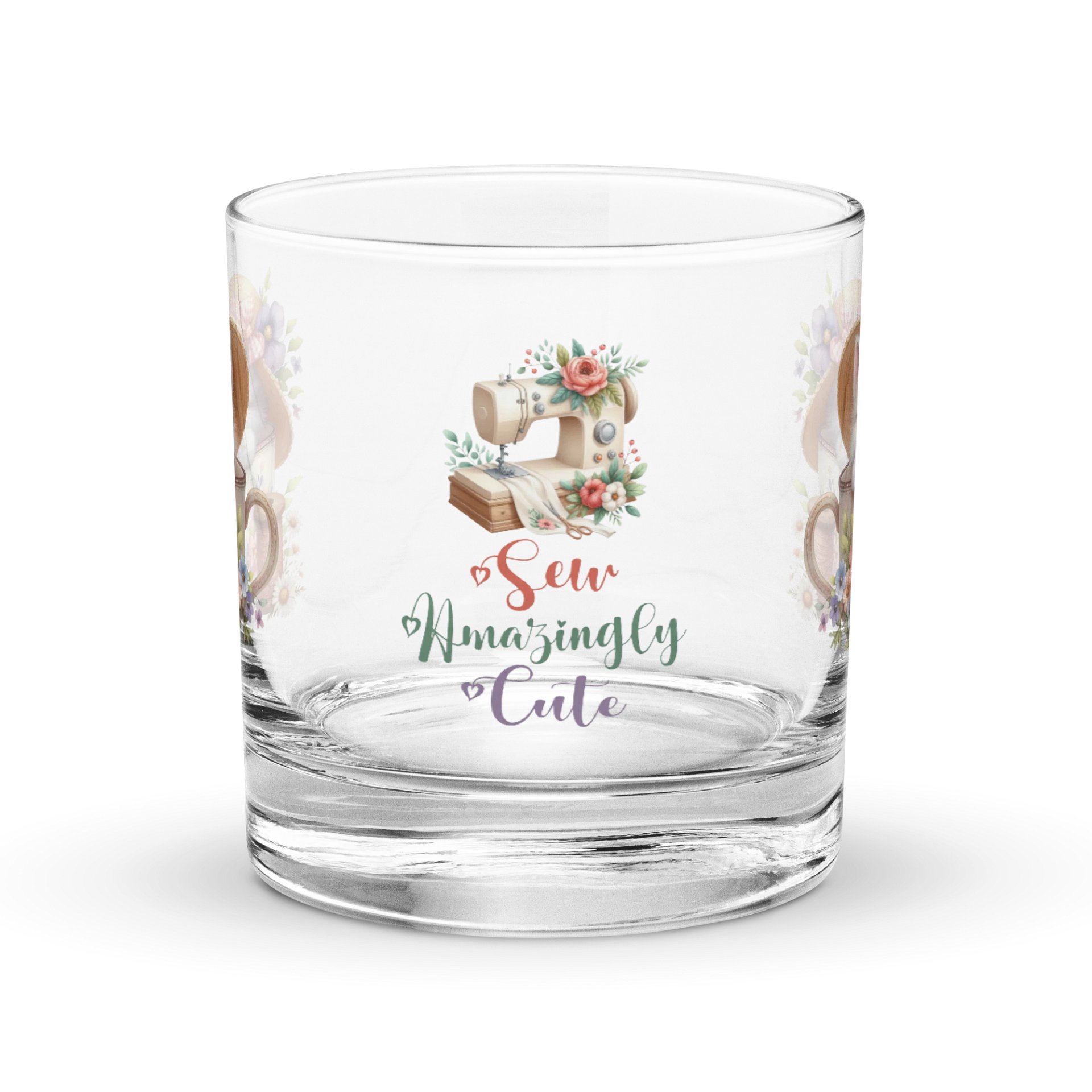 Sew Amazingly Cute Kitty Teacup Rocks Glass product image (1)