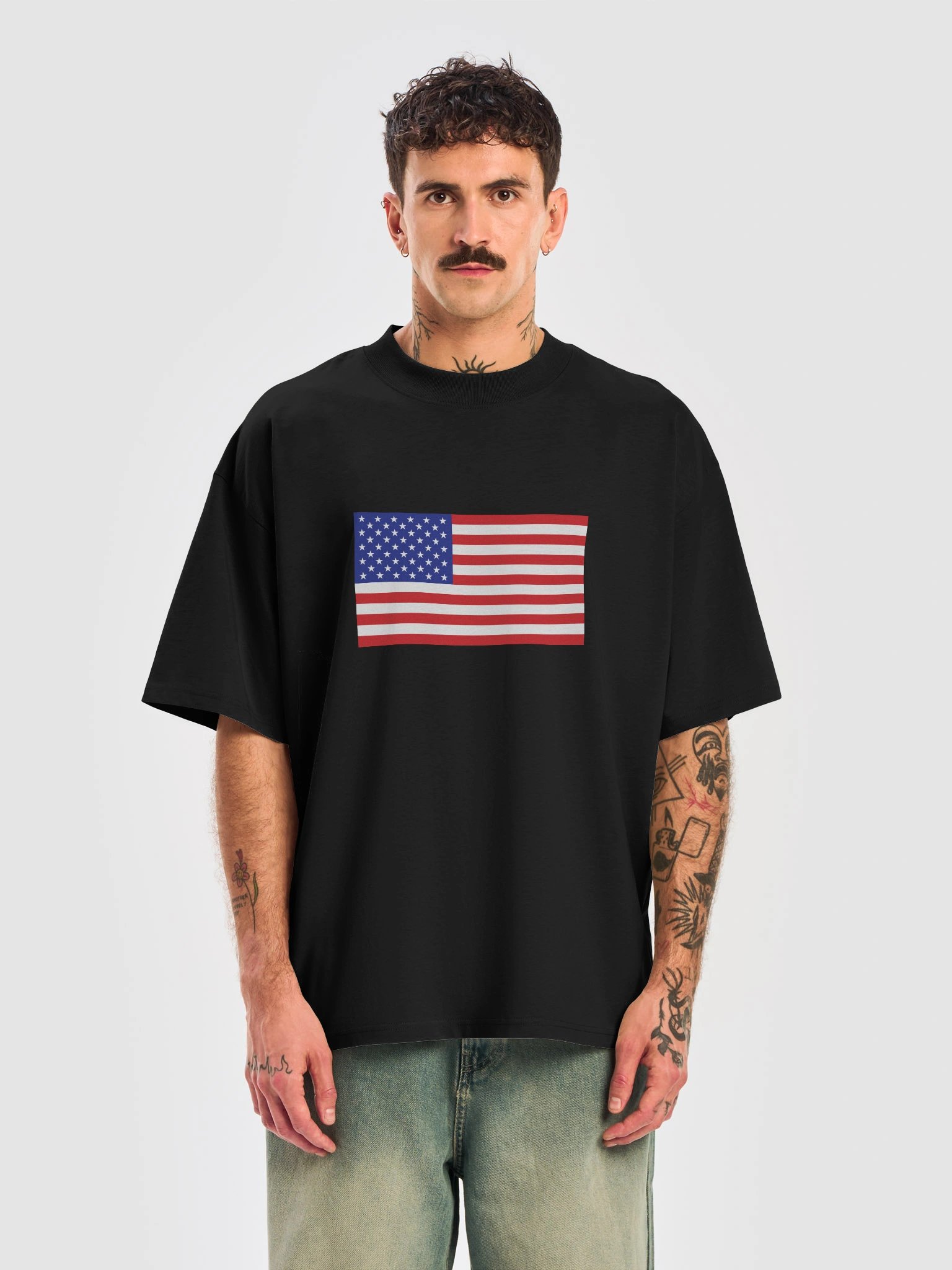 American Flag Oversized T-shirt product image (1)