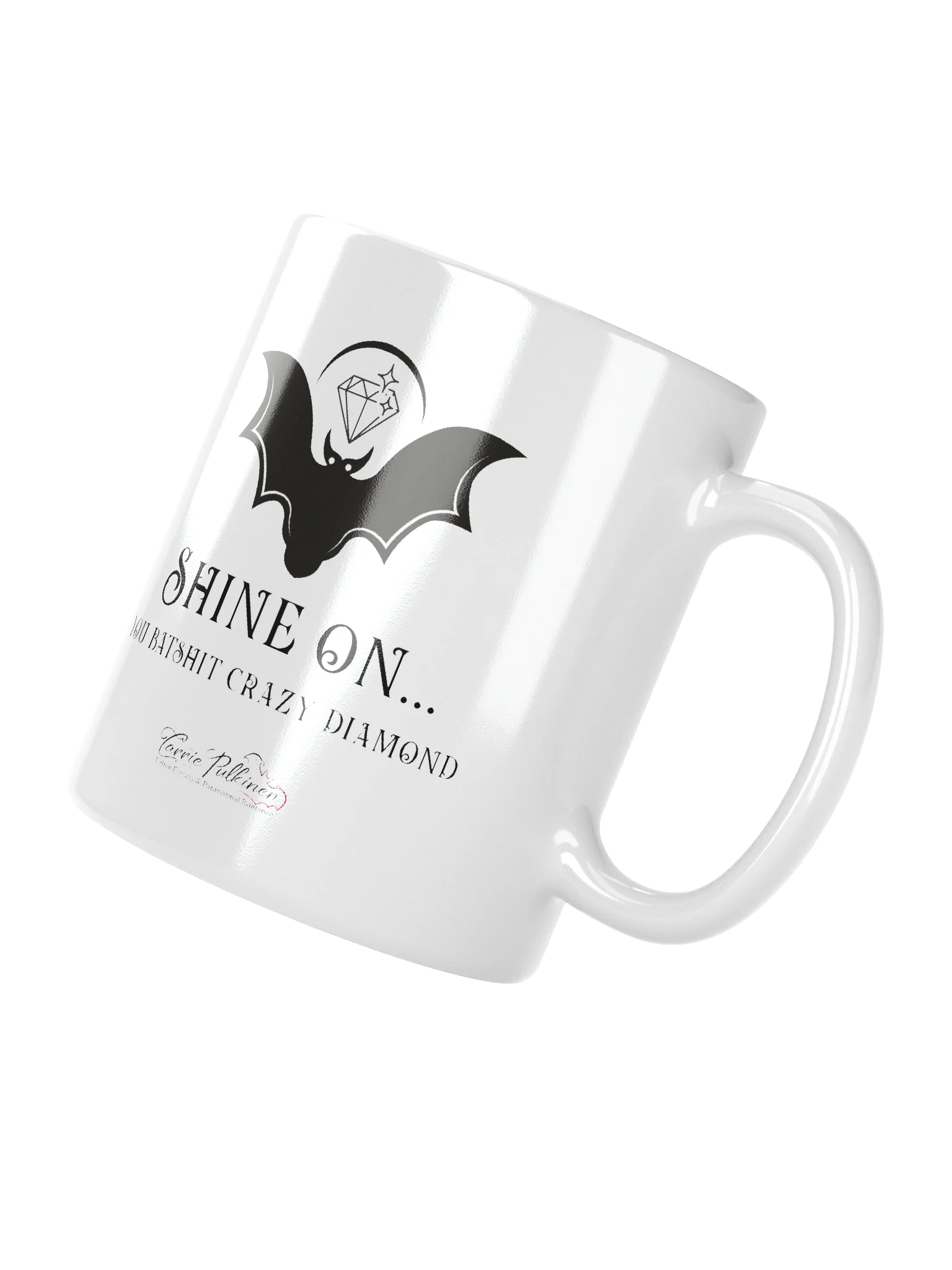 Cute Cartoon Bat Duo White Glossy Mug product image (8)