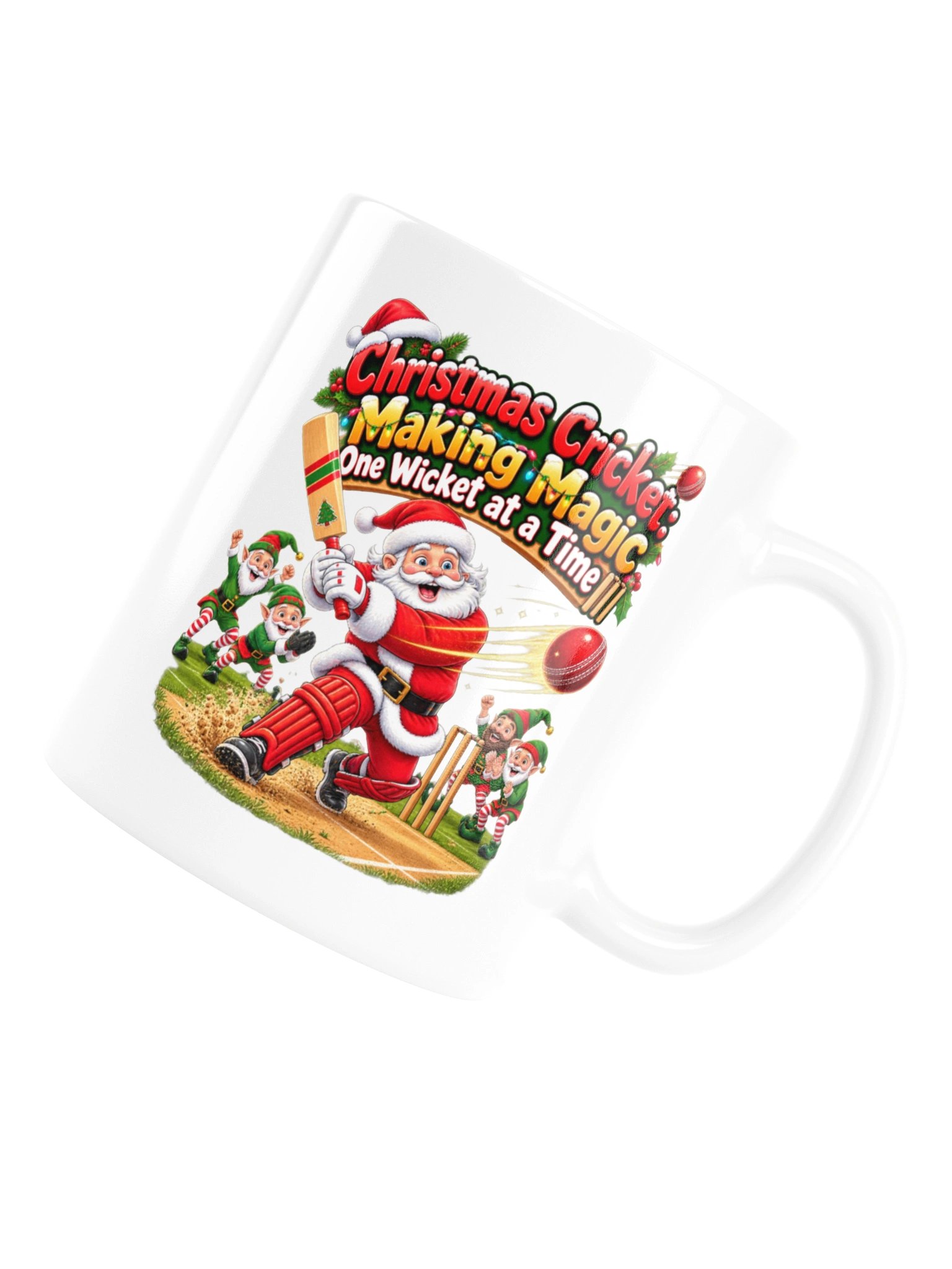 CHRISTMAS CRICKET: MAKING MAGIC ONE WICKET AT A TIME! MUG product image (16)
