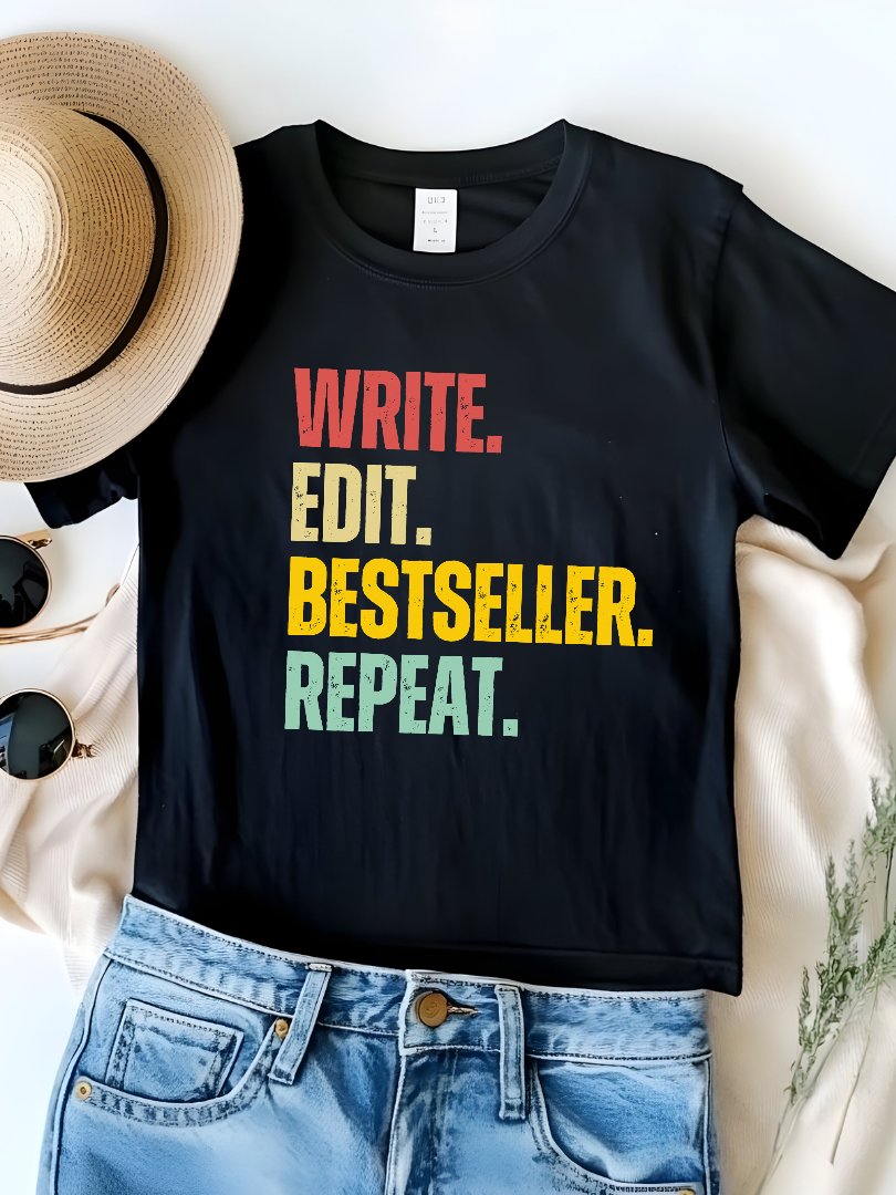 Write. Edit. BestSeller. Repeat. Tee product image (3)