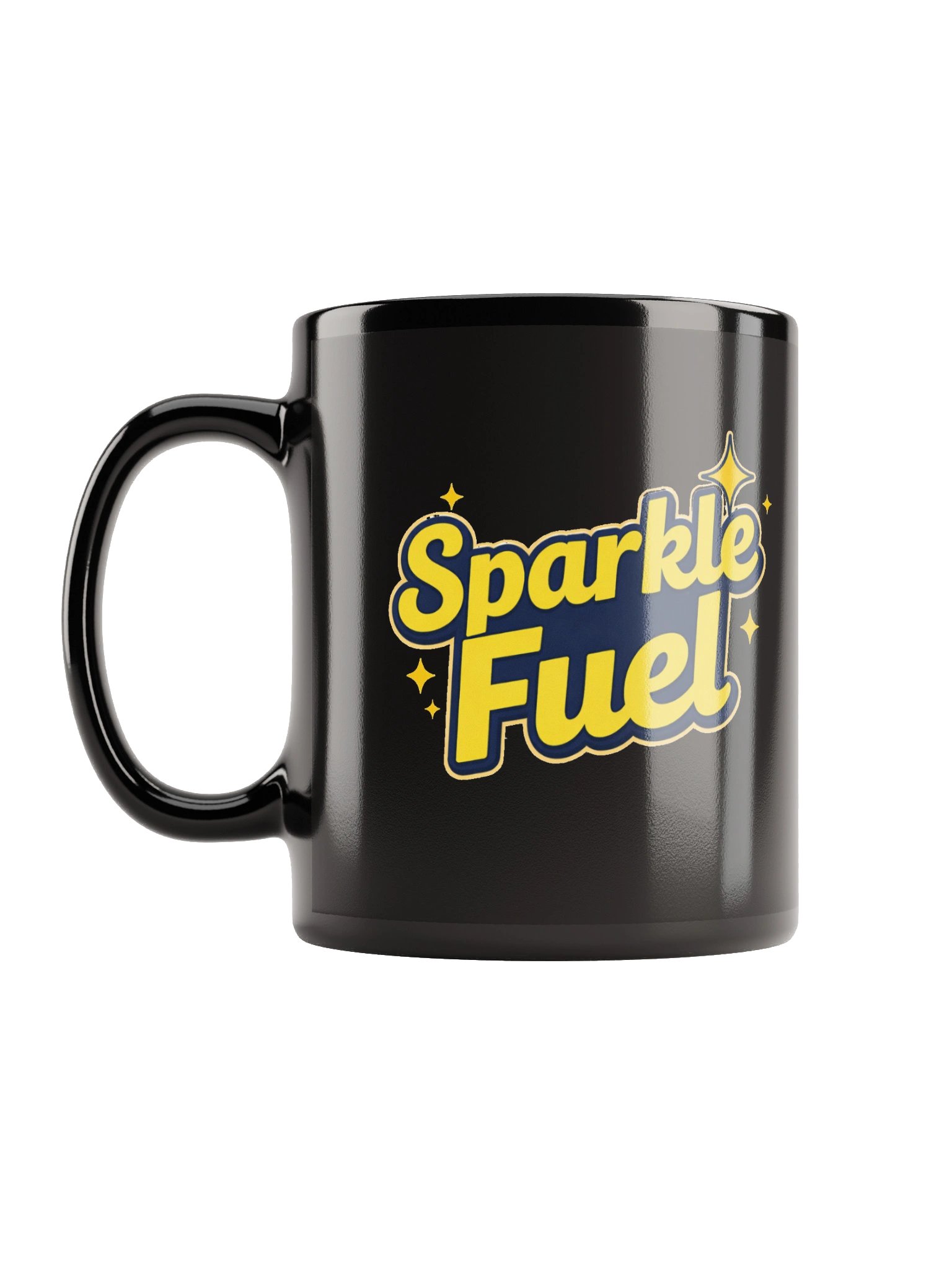 Sparkle Fuel Black Coffee Mug – Cute Motivational Ceramic Cup for Coffee & Tea Lovers ✨ product image (6)