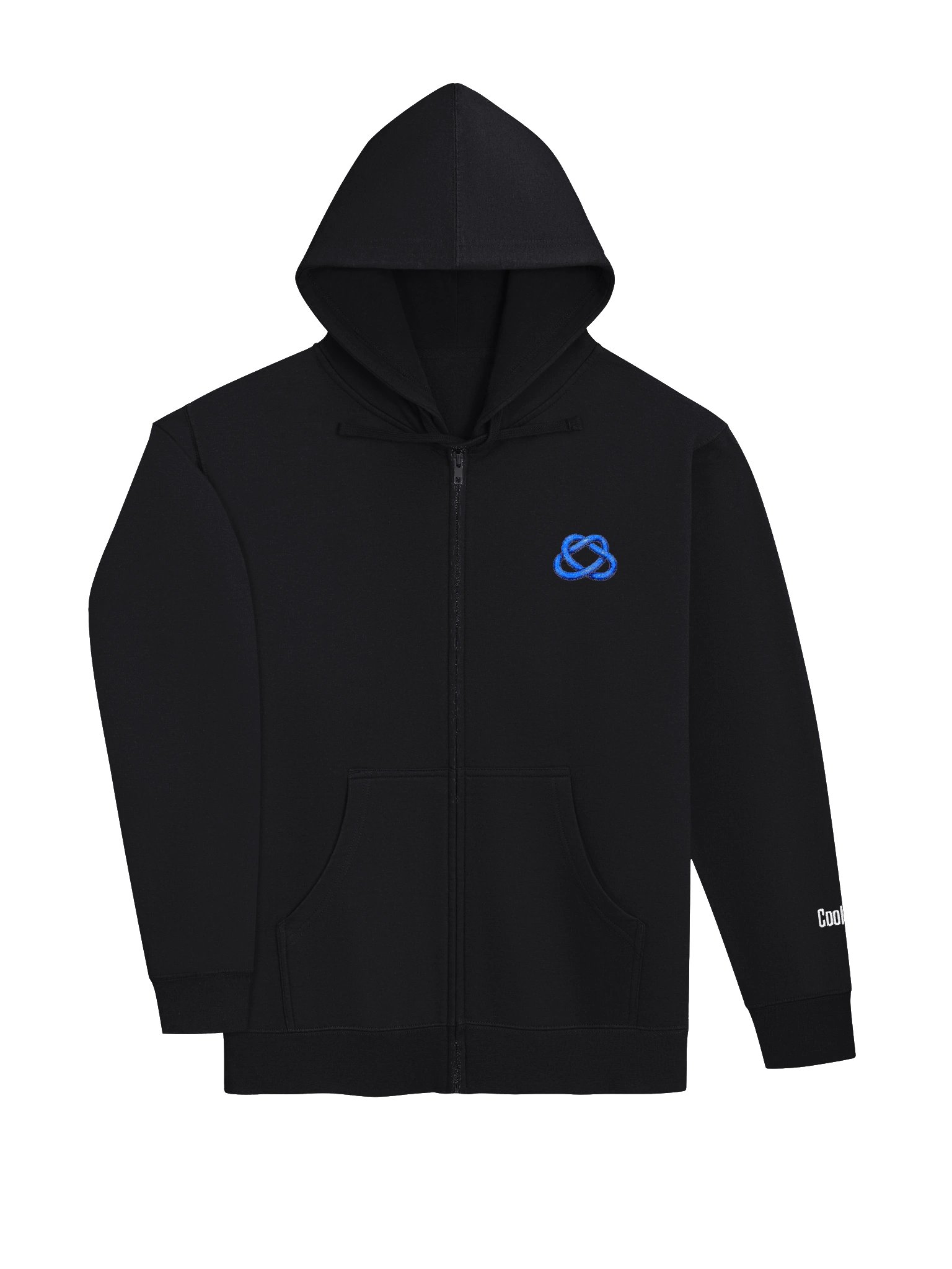 Interlinked Knot Minimal Zip-Up Unisex Hoodie product image (3)