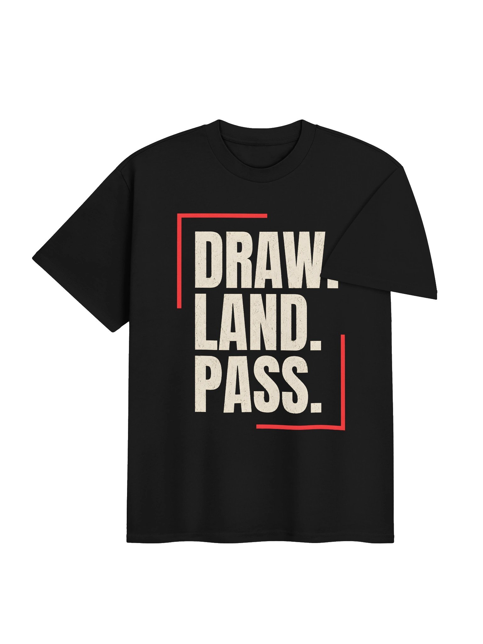 DRAW. LAND. PASS. — Heavyweight Commander Tee product image (4)