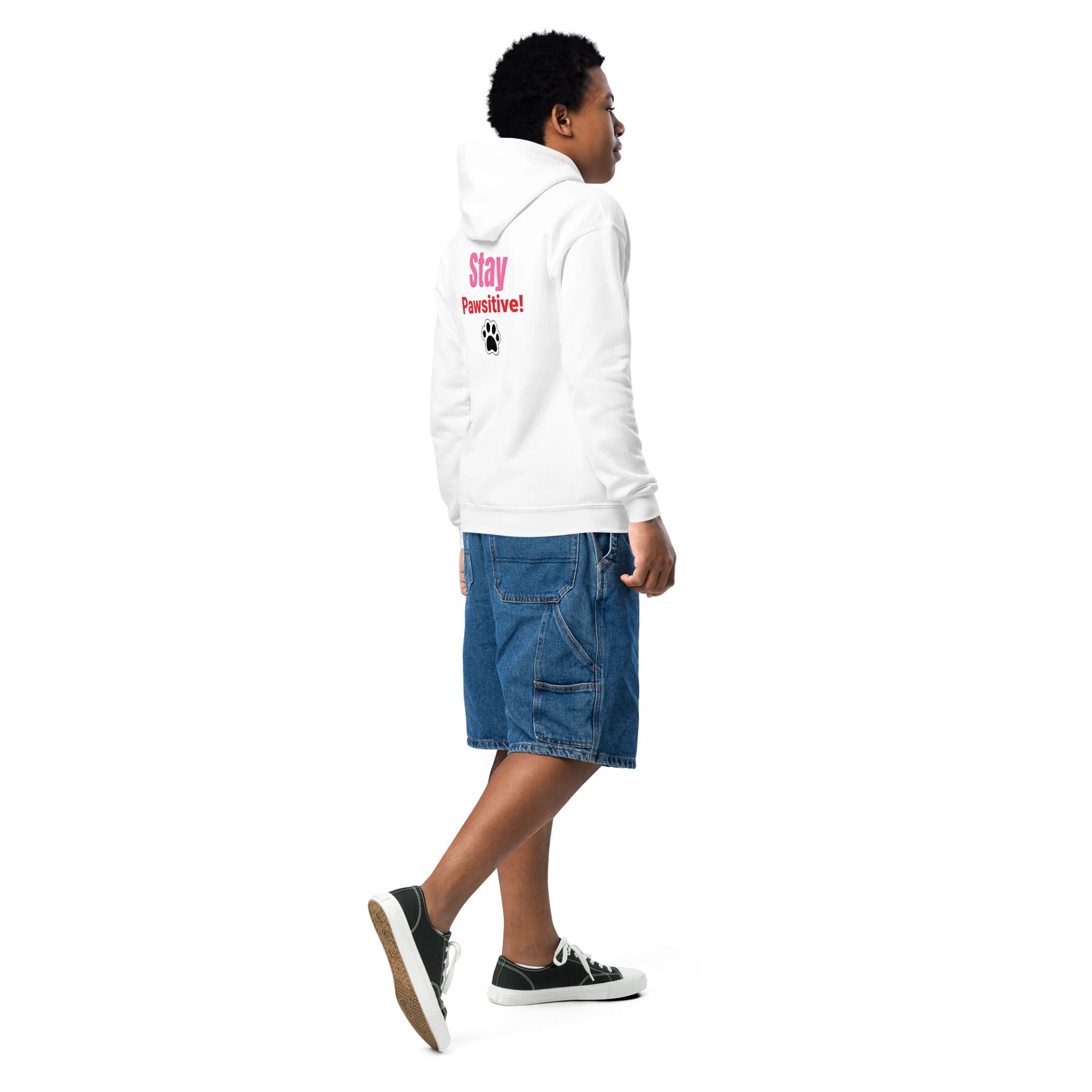 Stay Pawsitive! Cat Stocking Hoodie product image (4)