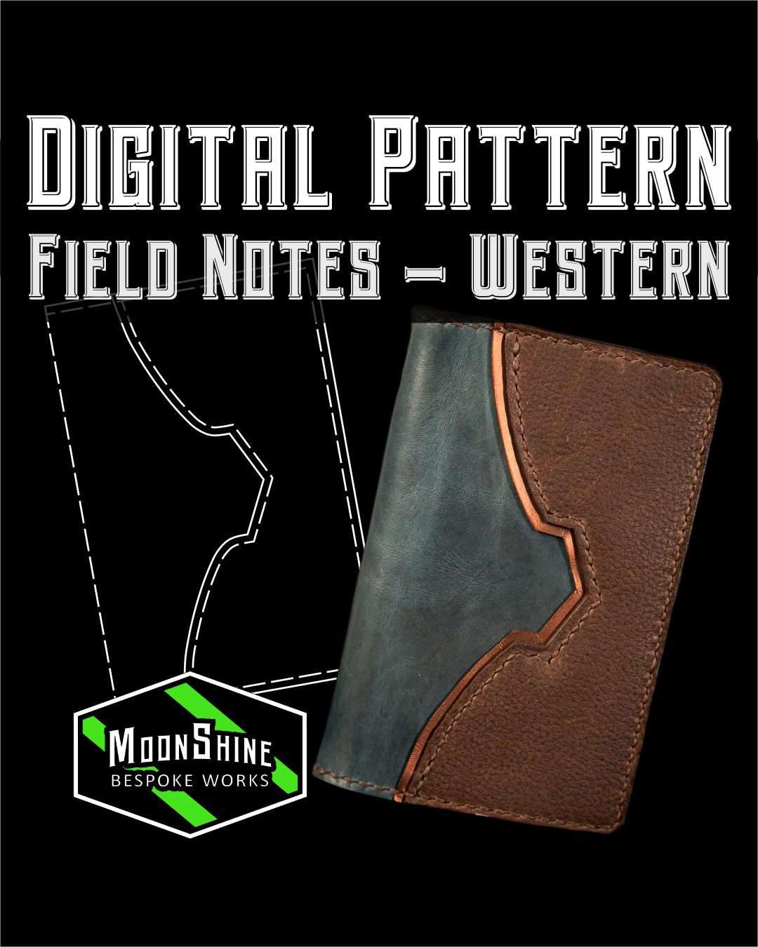 Western Field Notes Journal Cover PDF Digital Pattern product image (1)
