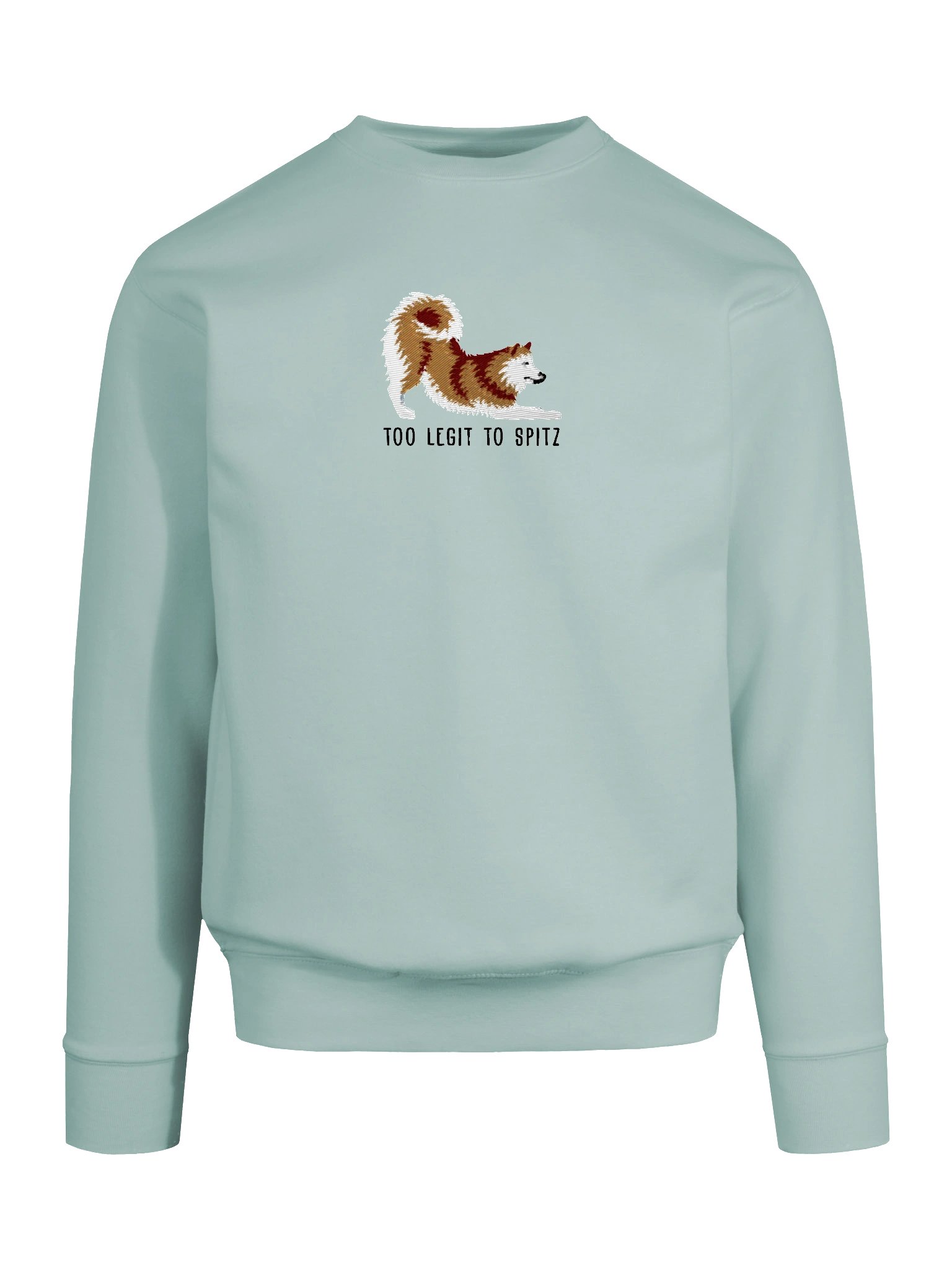 Too Legit to Spitz Sweatshirt (Embroidered) of a Finnish Spitz(Gold) product image (51)