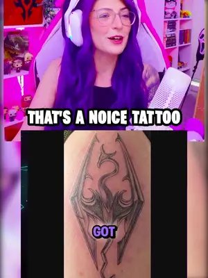 Reacting to a community members new tattoo... Watch the full stream: -> YouTube.com/@rizzlexo Watch me live: -> twitch.tv/rizzlexo #streamer #tattoo #clip #skyrim #twitch
