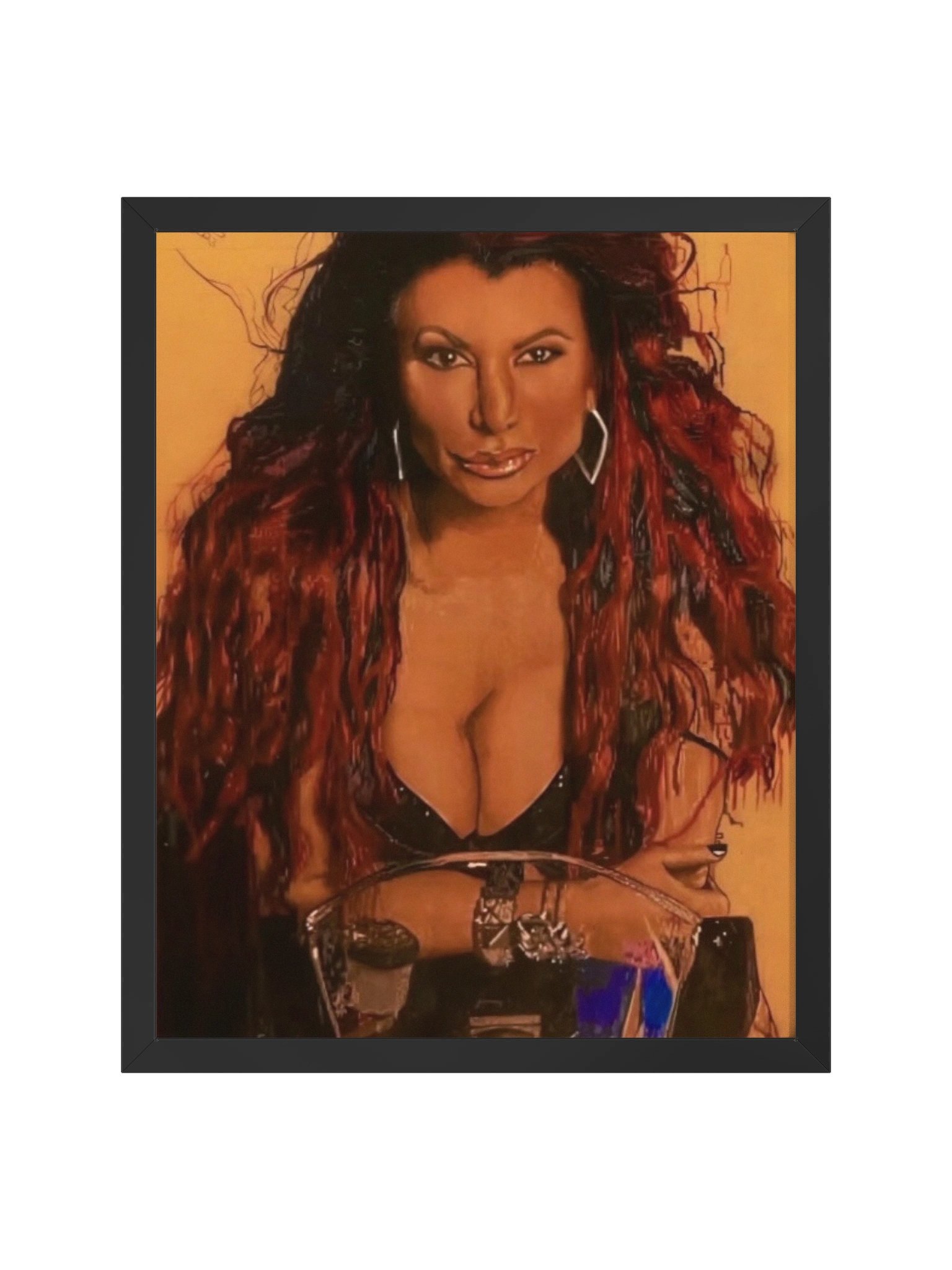 Lisa Colored Pencil Drawing Print Framed product image (1)