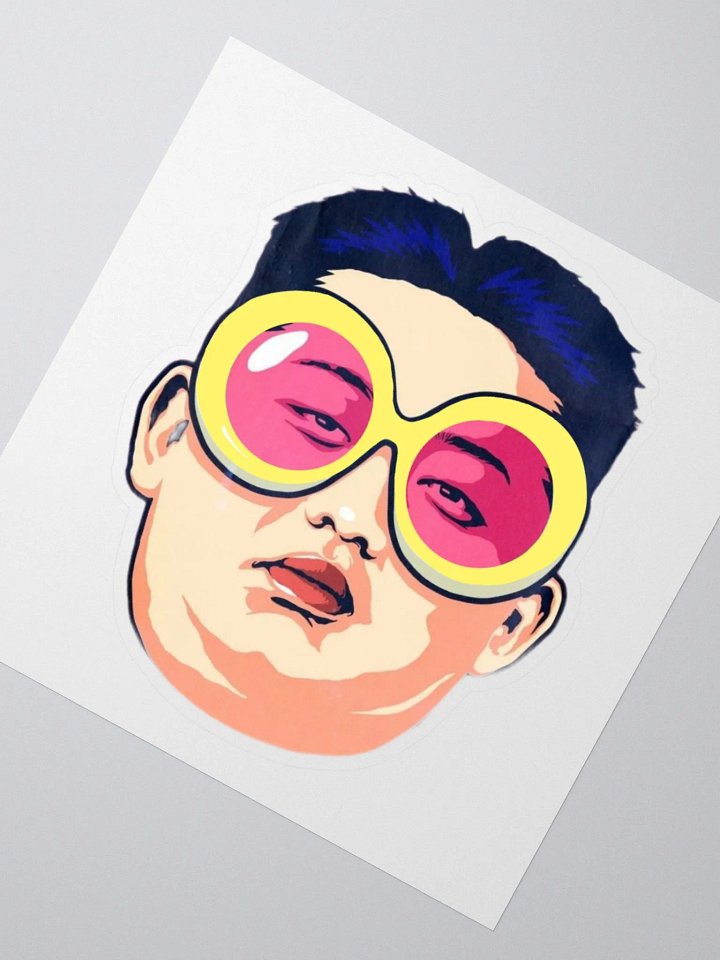 Kim Jong Un Sticker - Fancy Dennis Rodman Style - Available in 4 Sizes product image (2)
