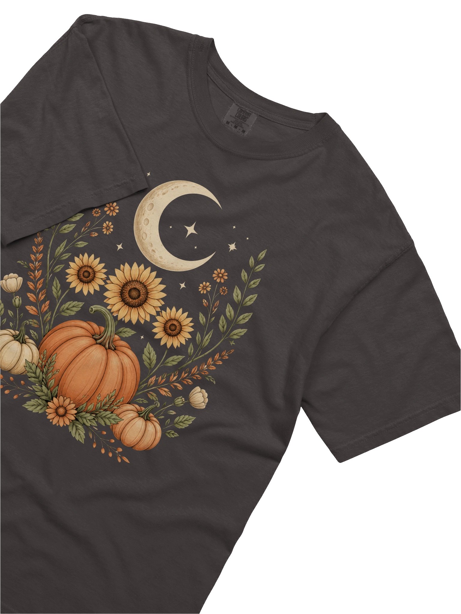 Autumn Moon & Pumpkin Garden Comfort Colors T-Shirt TTS - Pepper product image (10)