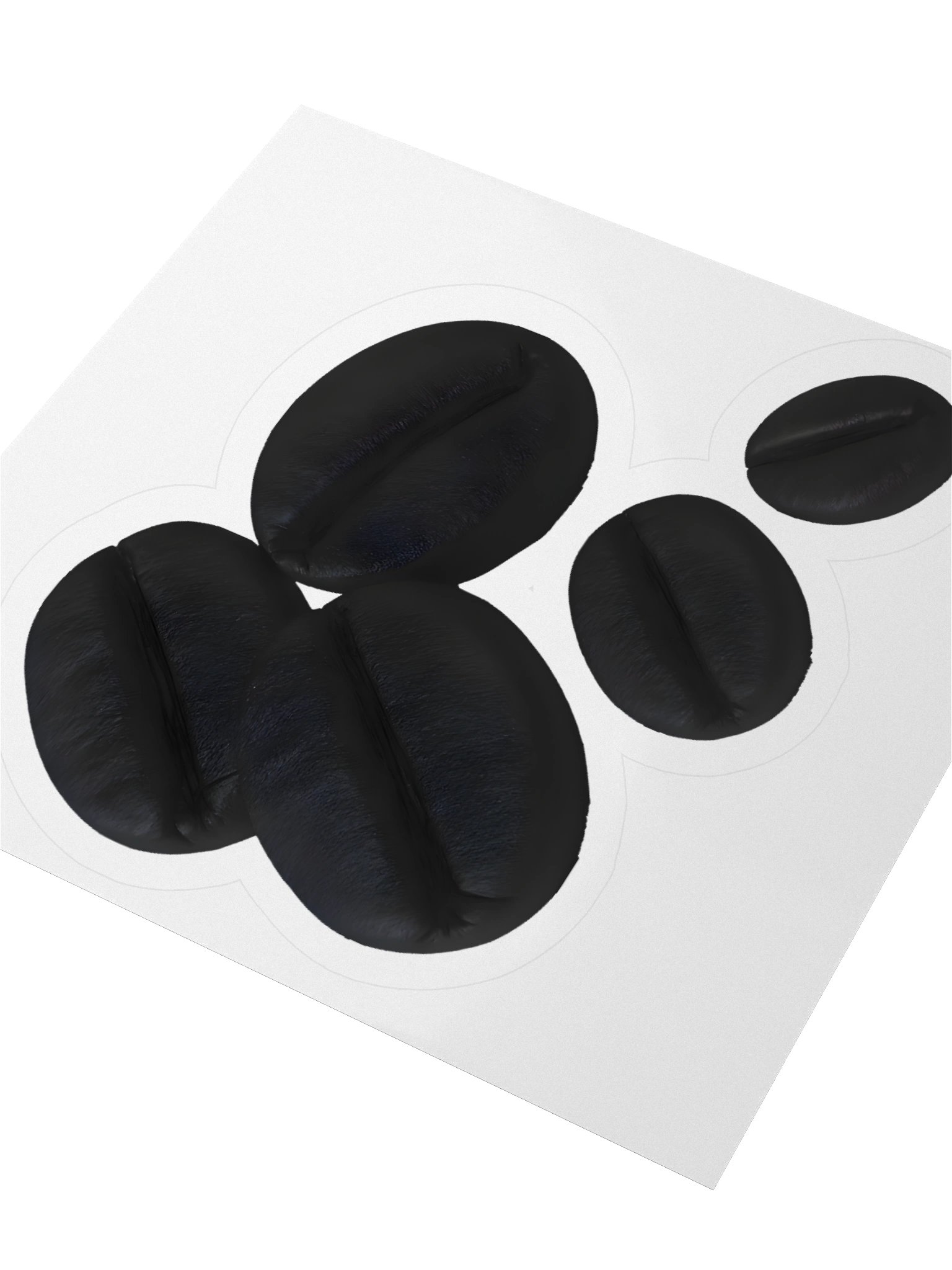 Black Matte Coffee Bean Sticker product image (8)