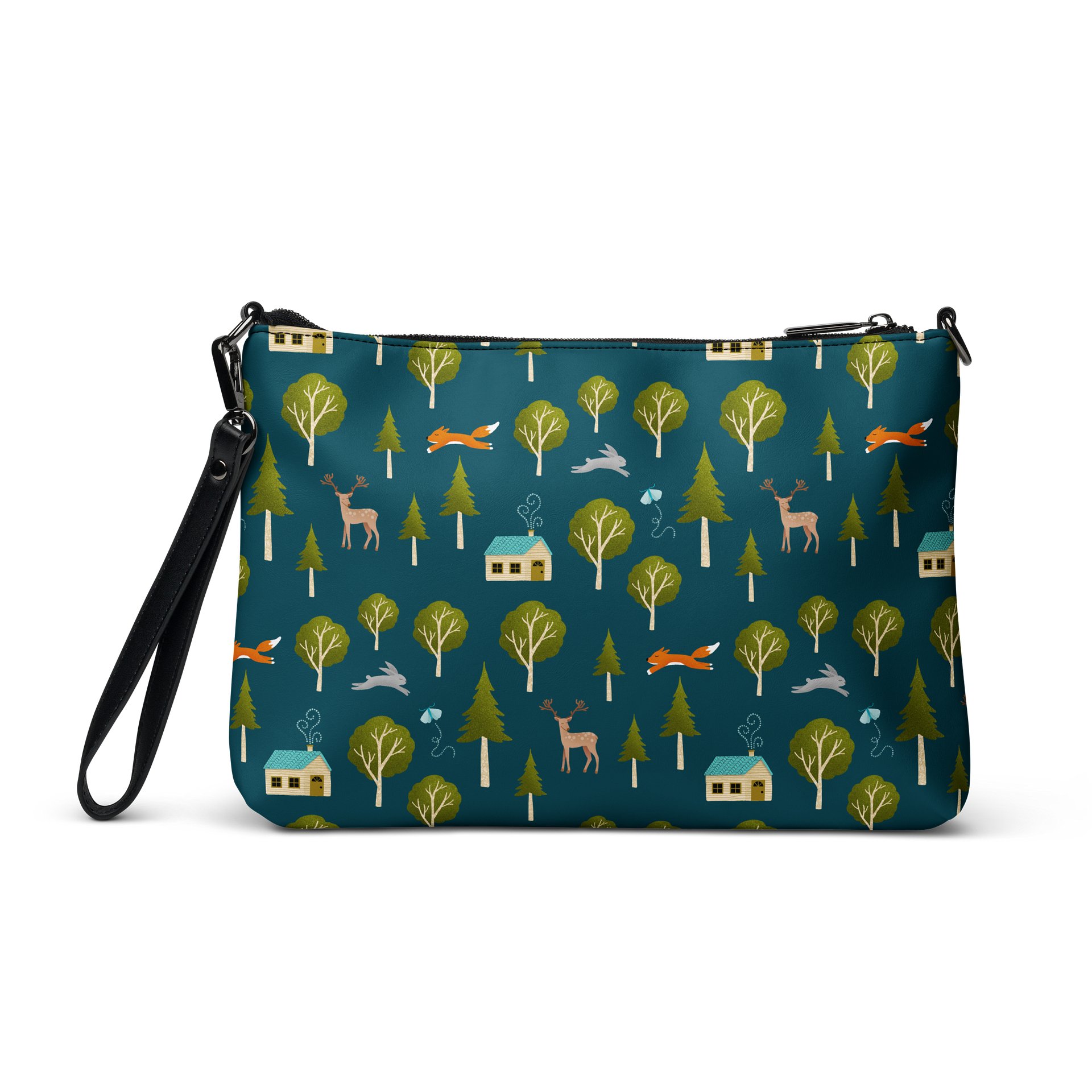 Cozy Cabin and Forest Animals Crossbody Bag product image (3)