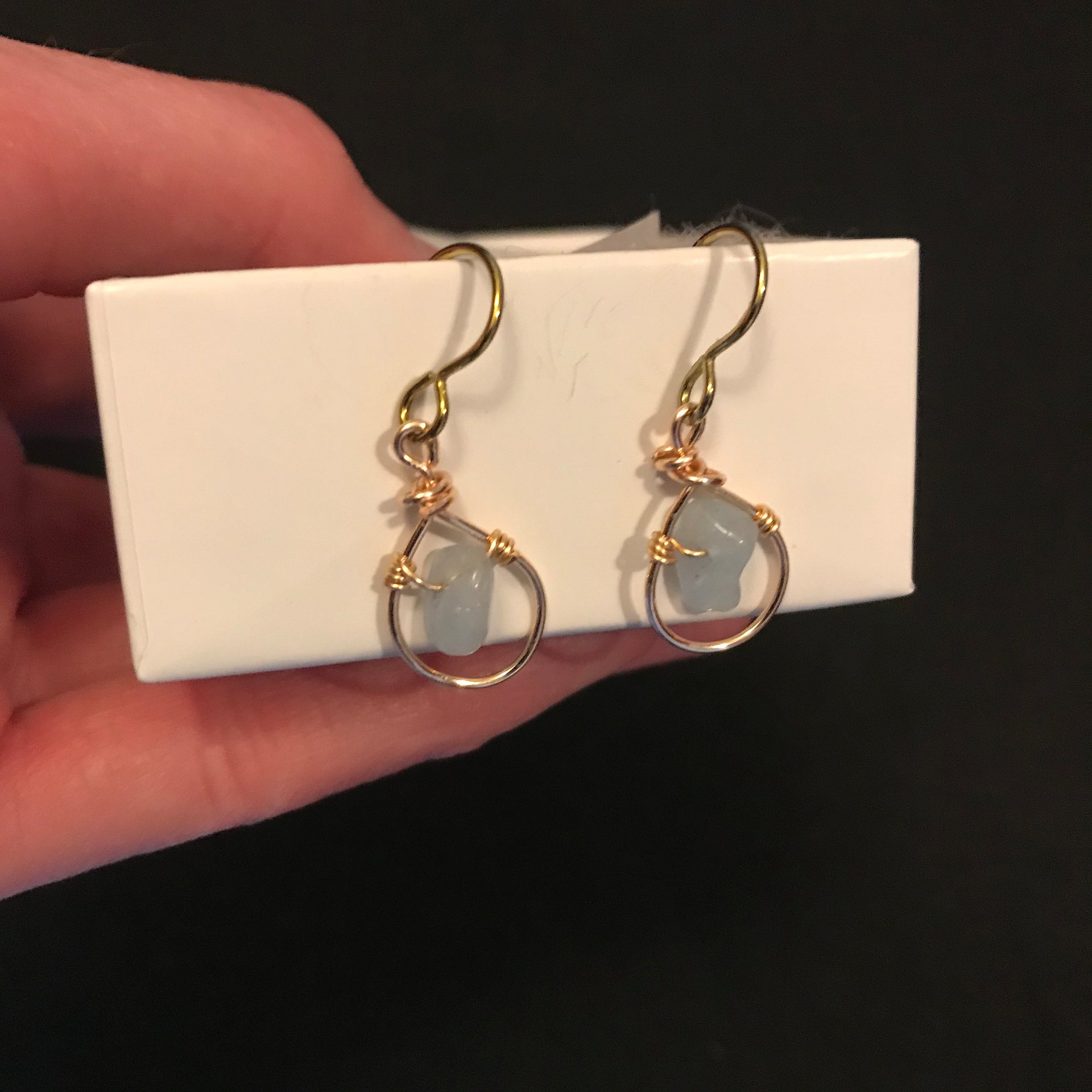 Small Aquamarine Drop Earrings product image (3)