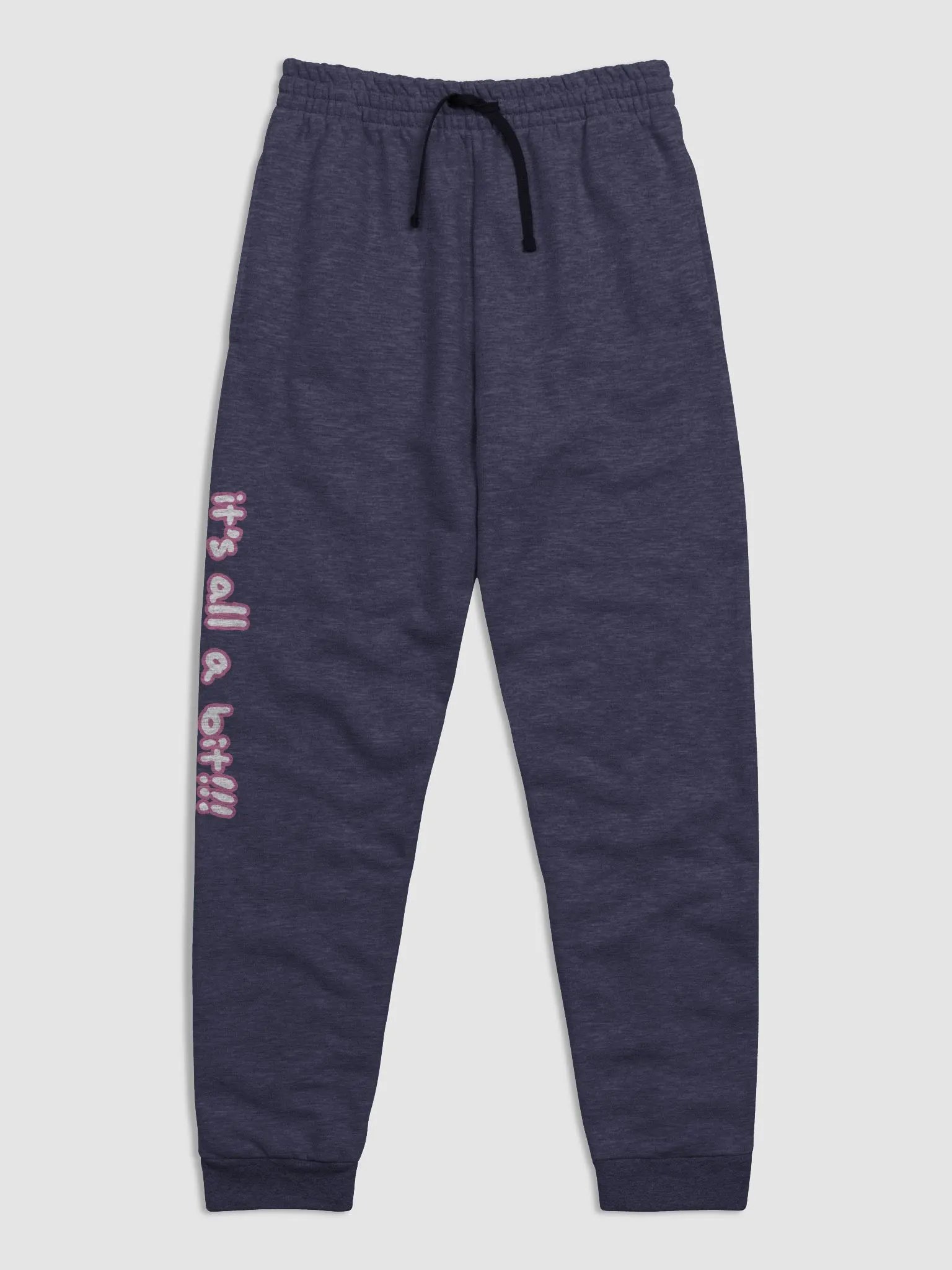 “It’s all a bit!!!” (long lined design, #CB6398) unisex joggers product image (12)