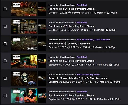 I'm still trying to be consistent for Twitch and YouTube - and a huge thank you to the folks who've been coming over to suppo...