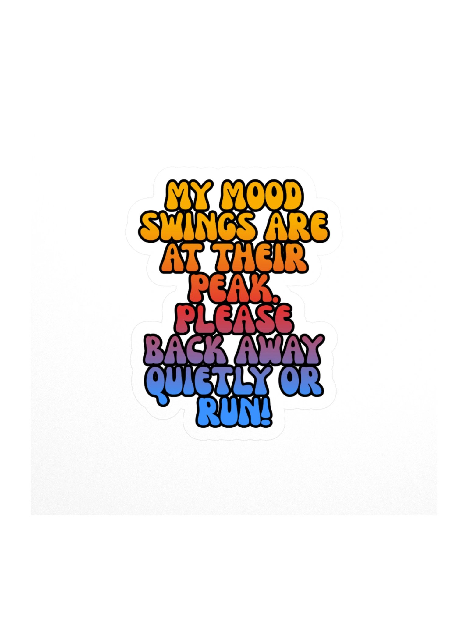 Menopause Chaos Kiss Cut 4"x4" Vinyl Sticker product image (1)