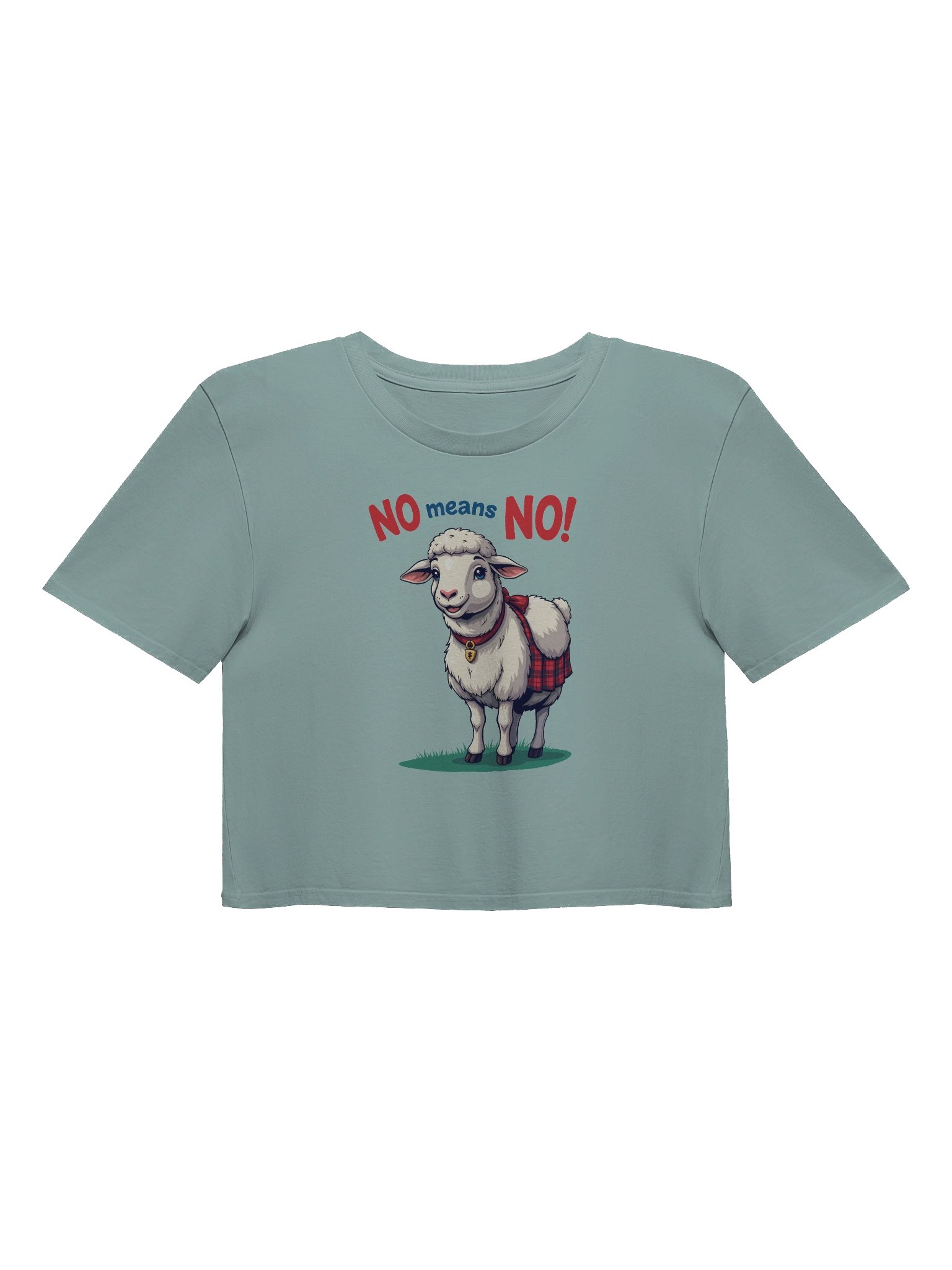 No Means No! Sheep Protest Crop Top product image (3)