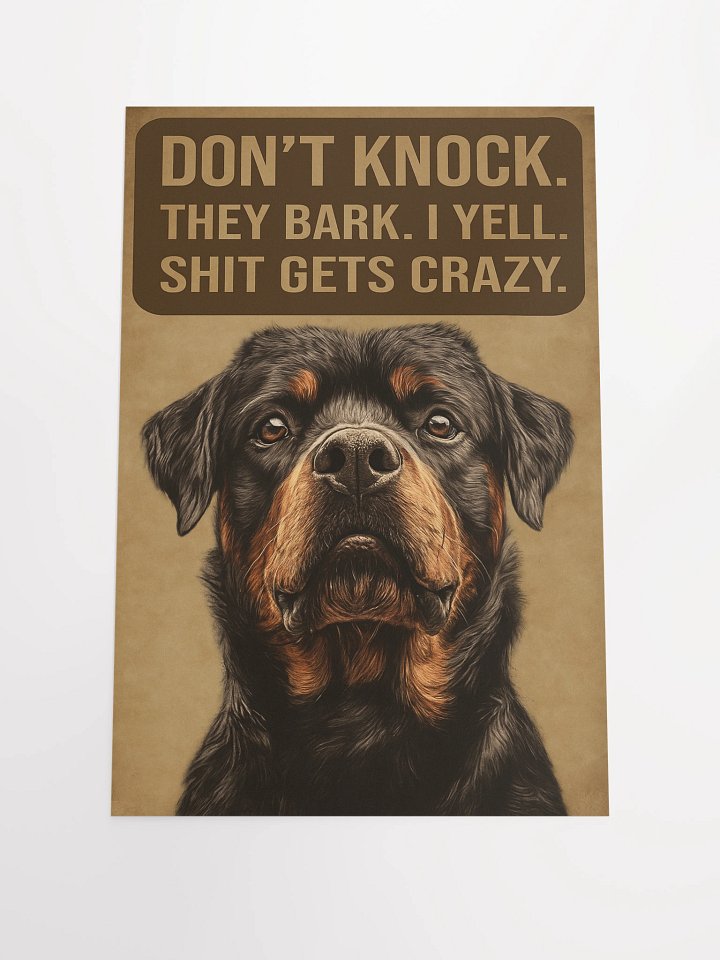 Rottweiler - Don't Knock Poster product image (1)