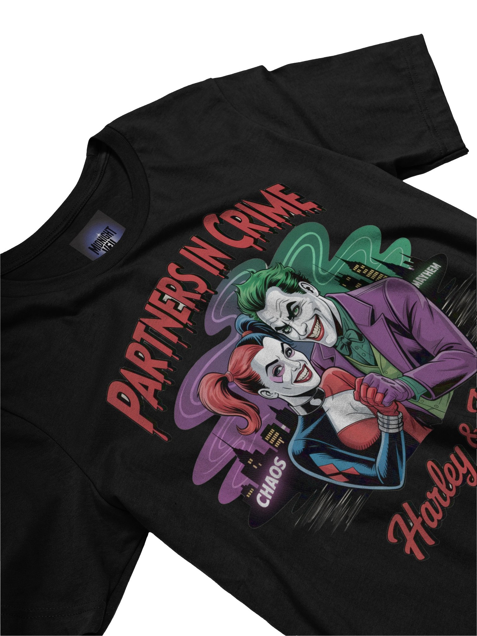 Partners in Crime: Harley Quinn and Joker's Chaos Mayhem Graphic Tee product image (5)