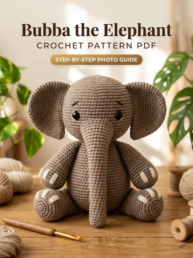 Bubba the Elephant Crochet Pattern PDF product image (3)